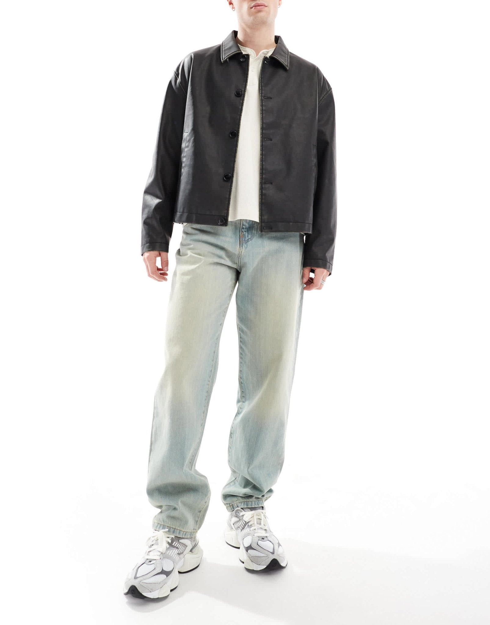 DTT rigid baggy fit jeans in light blue vintage tint - ASOS Sample Sale EU Store