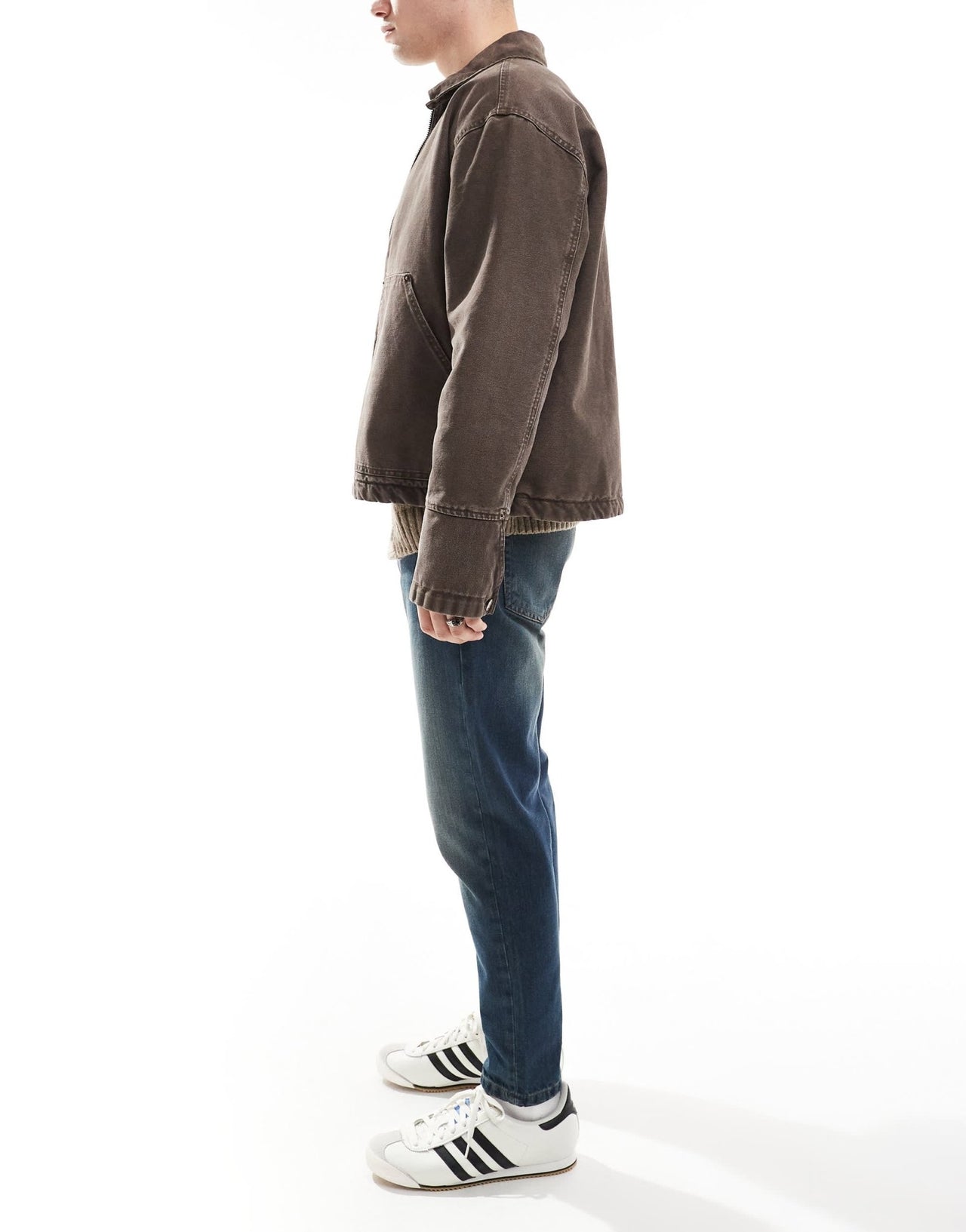 DTT rigid cropped tapered fit jeans in dark blue vintage tint - ASOS Sample Sale EU Store