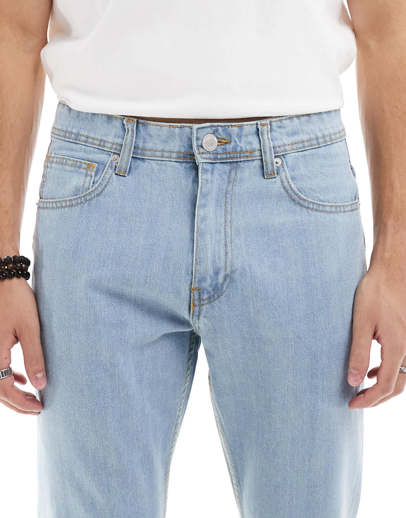 DTT rigid cropped tapered fit jeans in light blue - ASOS Sample Sale EU Store