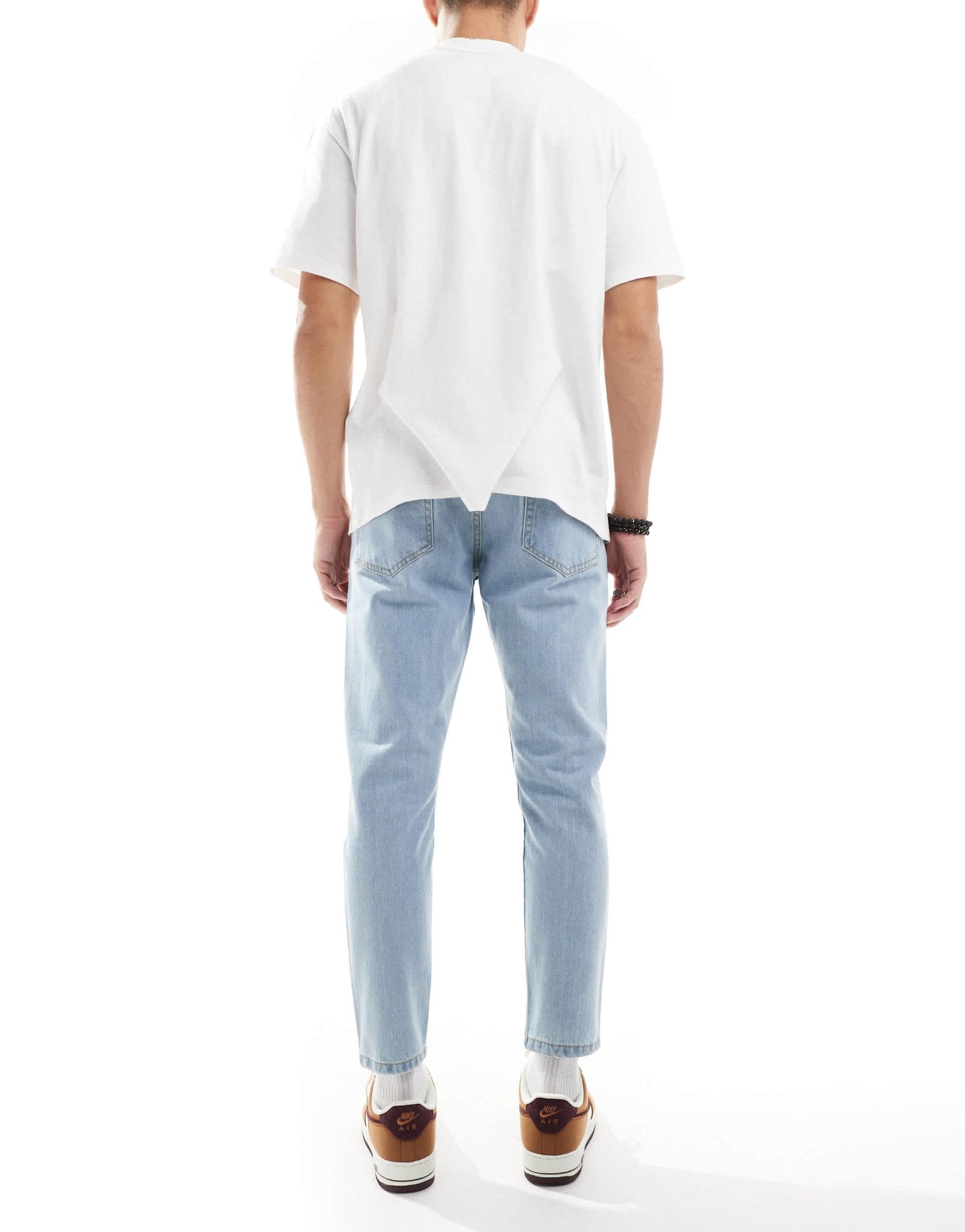 DTT rigid cropped tapered fit jeans in light blue - ASOS Sample Sale EU Store