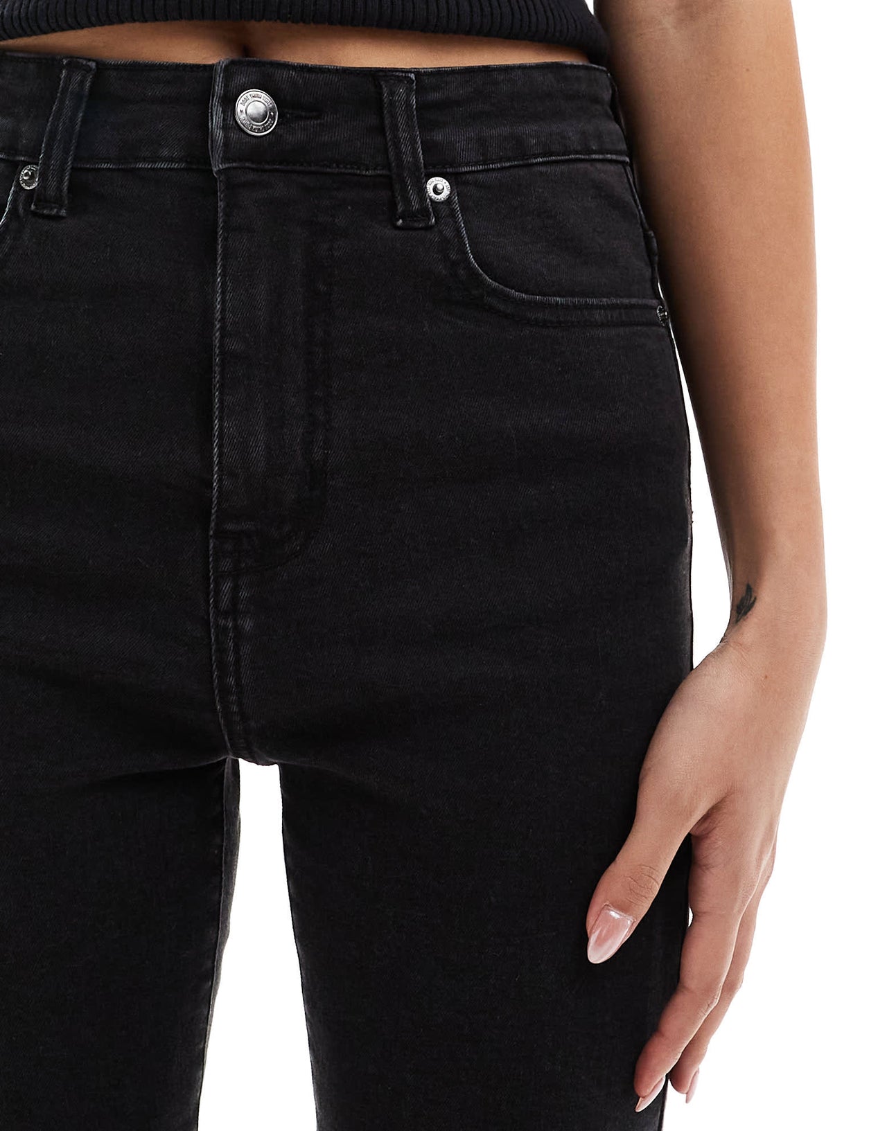 DTT skinny denim shorts in washed black - ASOS Sample Sale EU Store