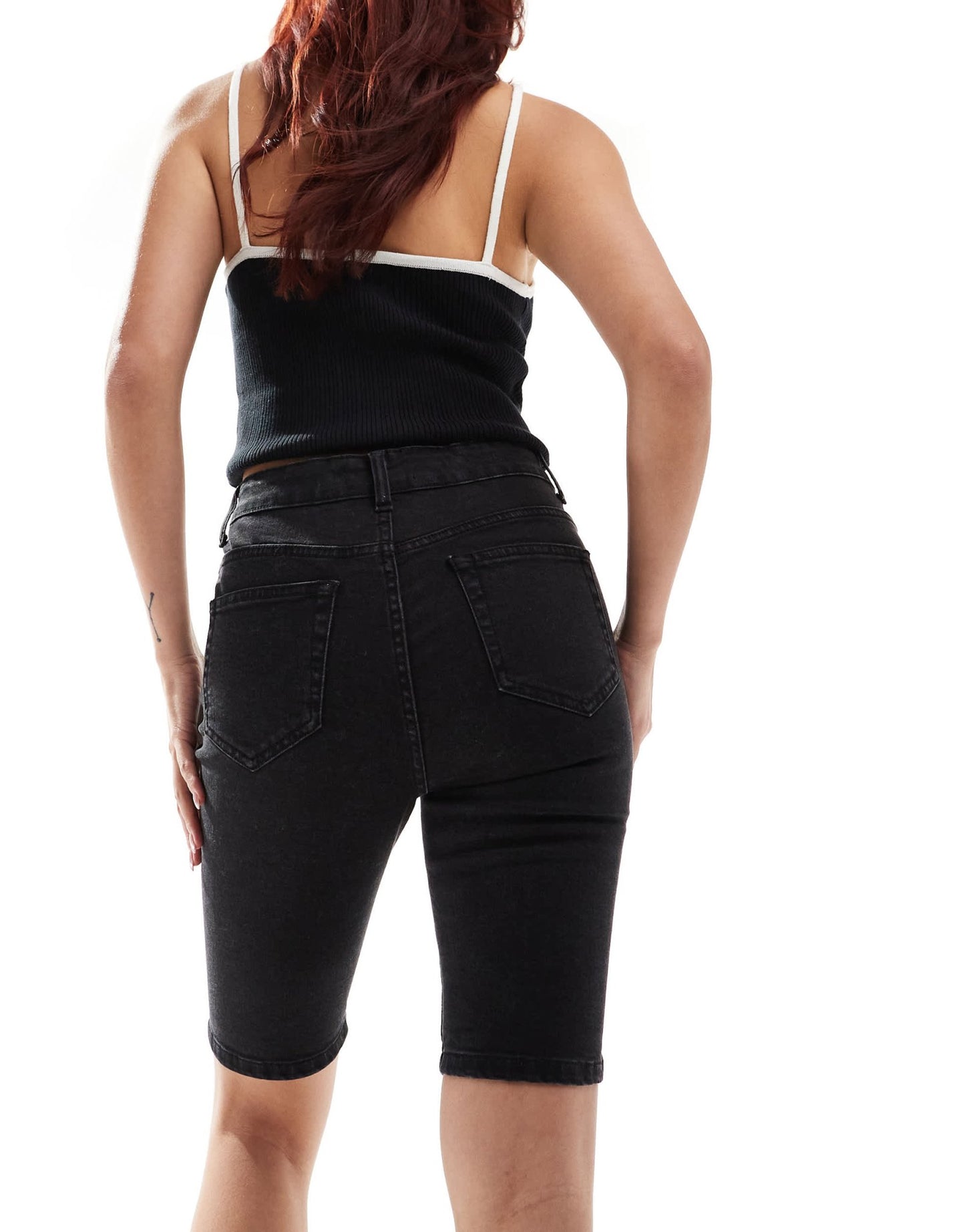 DTT skinny denim shorts in washed black - ASOS Sample Sale EU Store