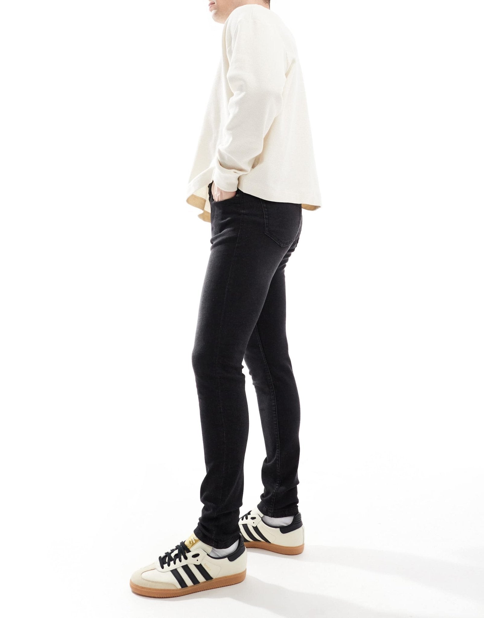DTT stretch skinny jeans in washed black - ASOS Sample Sale EU Store