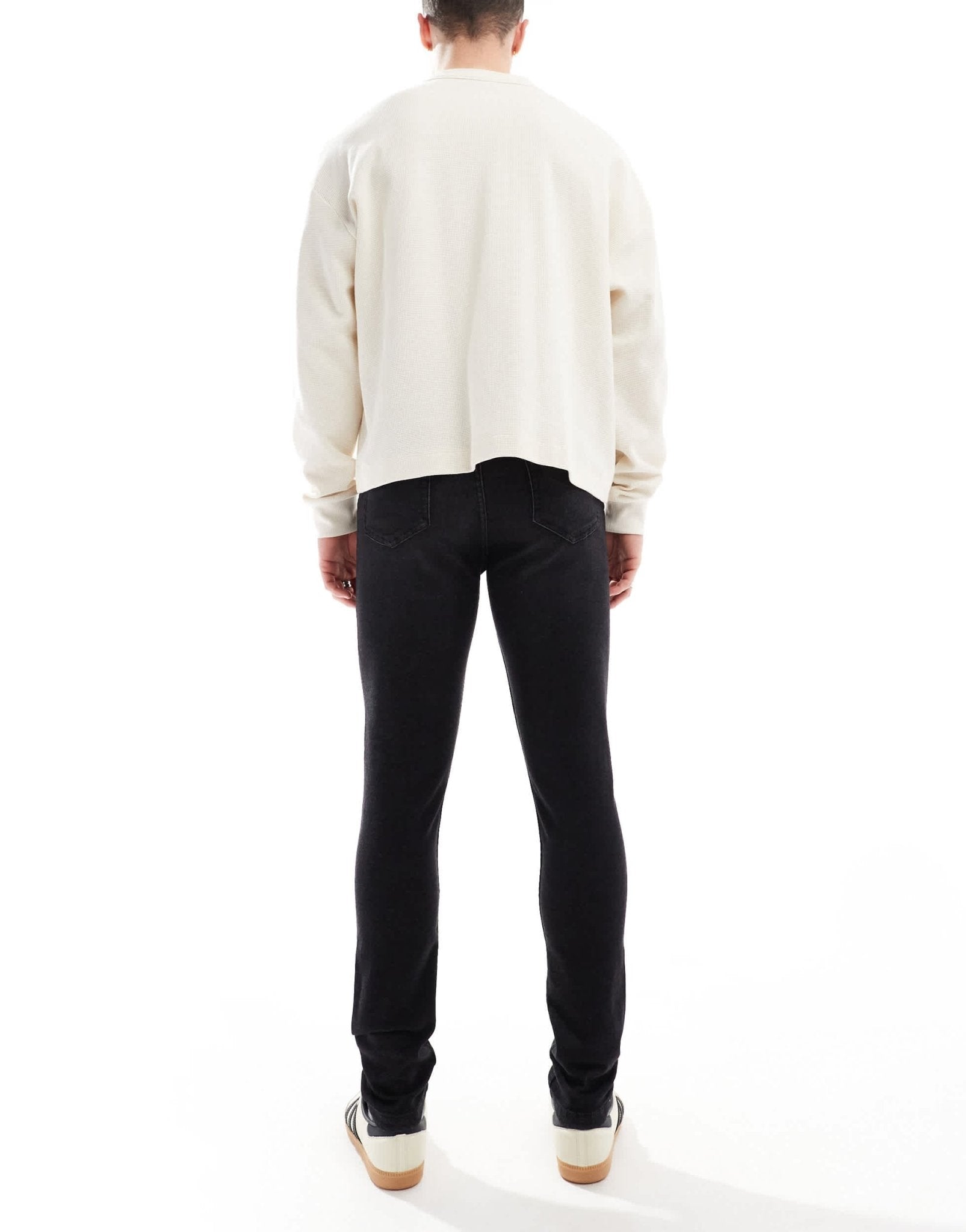 DTT stretch skinny jeans in washed black - ASOS Sample Sale EU Store