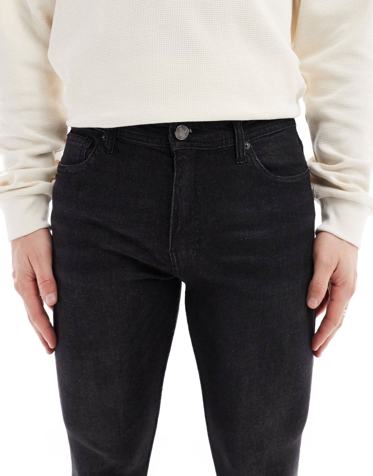 DTT stretch skinny jeans in washed black - ASOS Sample Sale EU Store