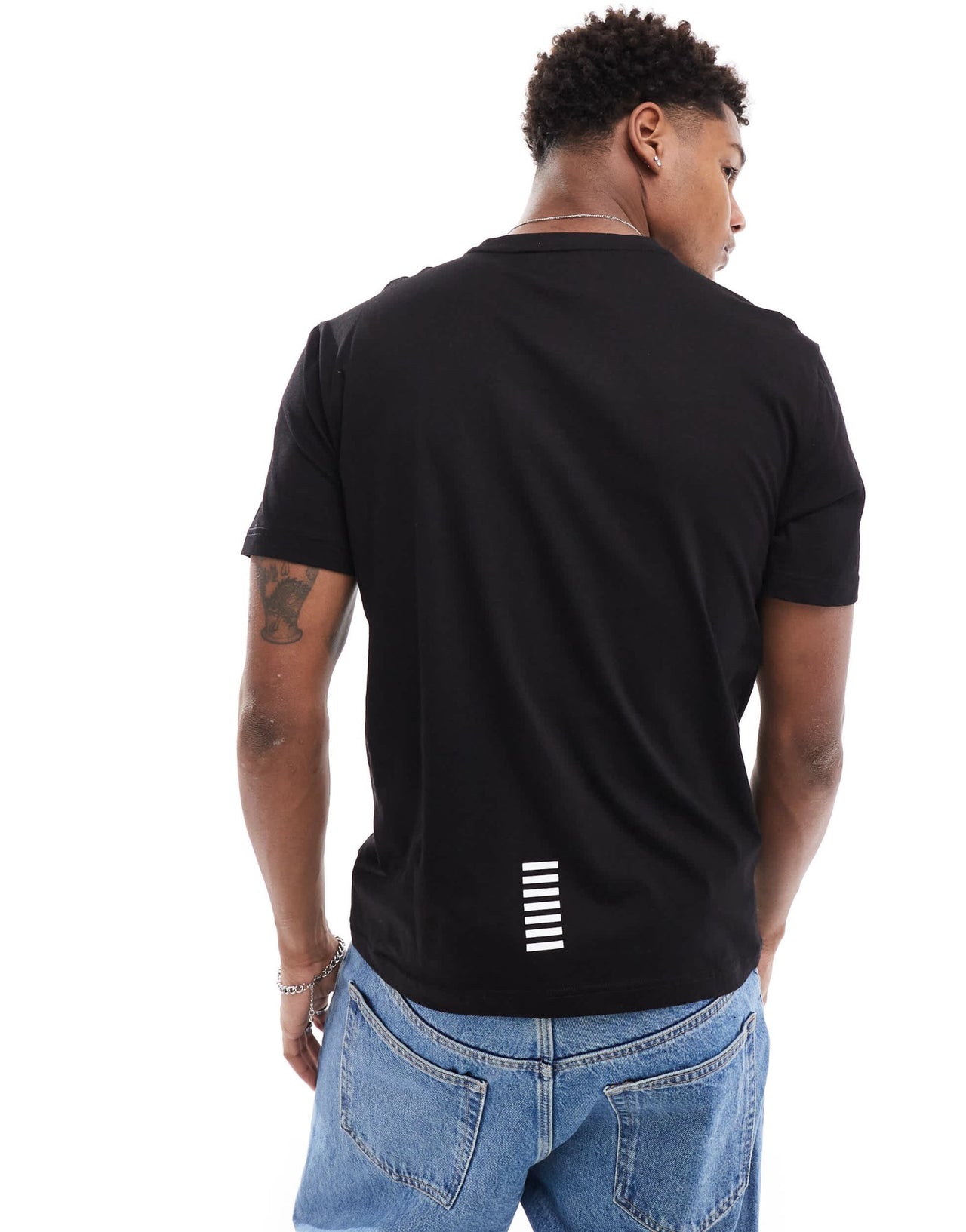 EA7 t-shirt with chest logo in black - ASOS Sample Sale EU Store