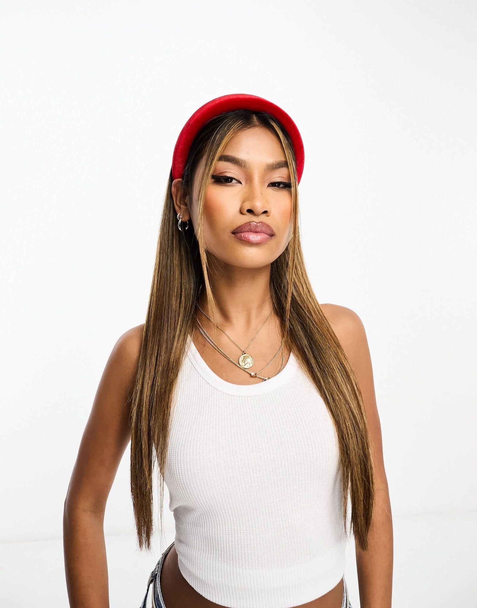 Easilocks X ASOS Exclusive Oversized Velvet Headband - Red - ASOS Sample Sale EU Store