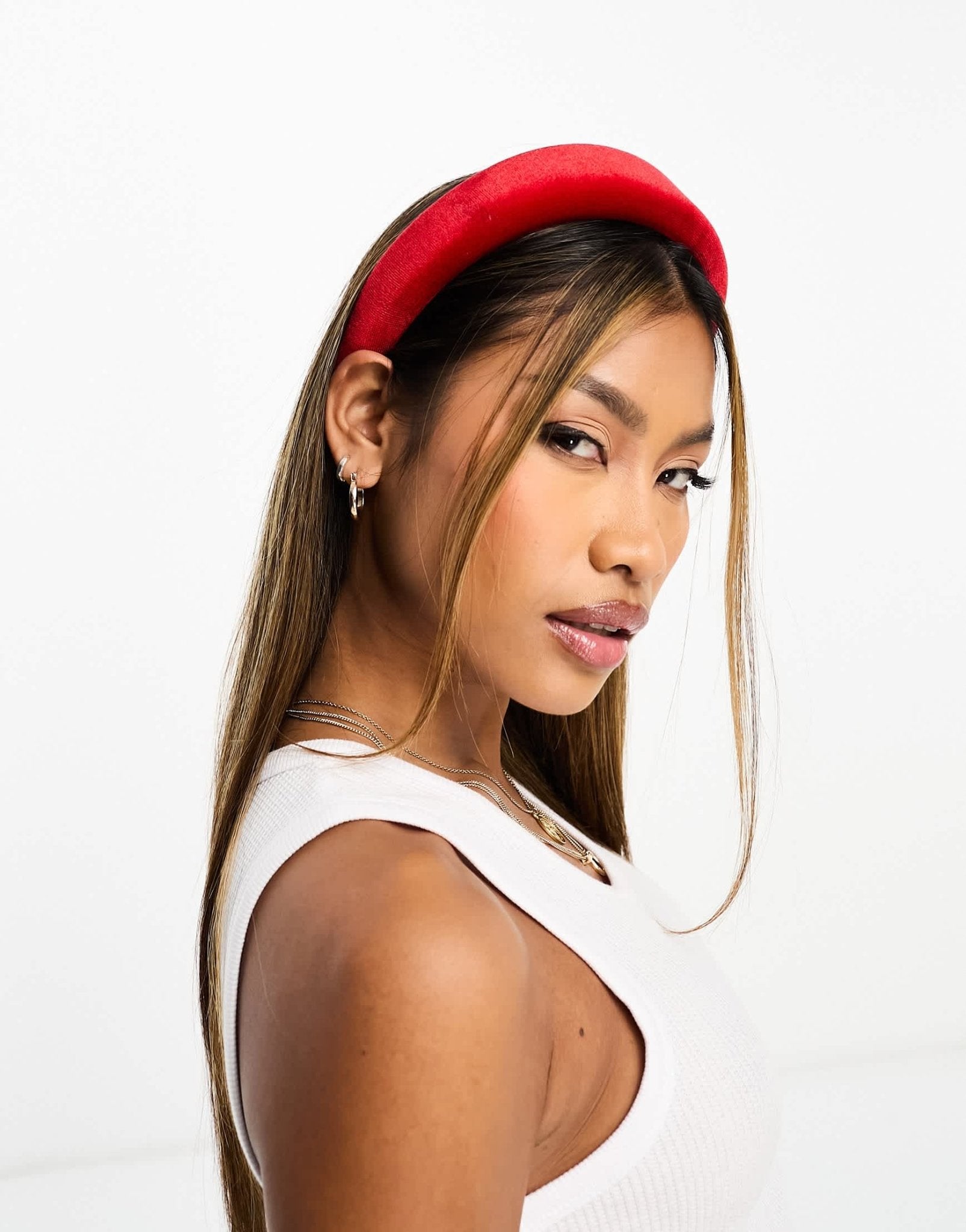 Easilocks X ASOS Exclusive Oversized Velvet Headband - Red - ASOS Sample Sale EU Store