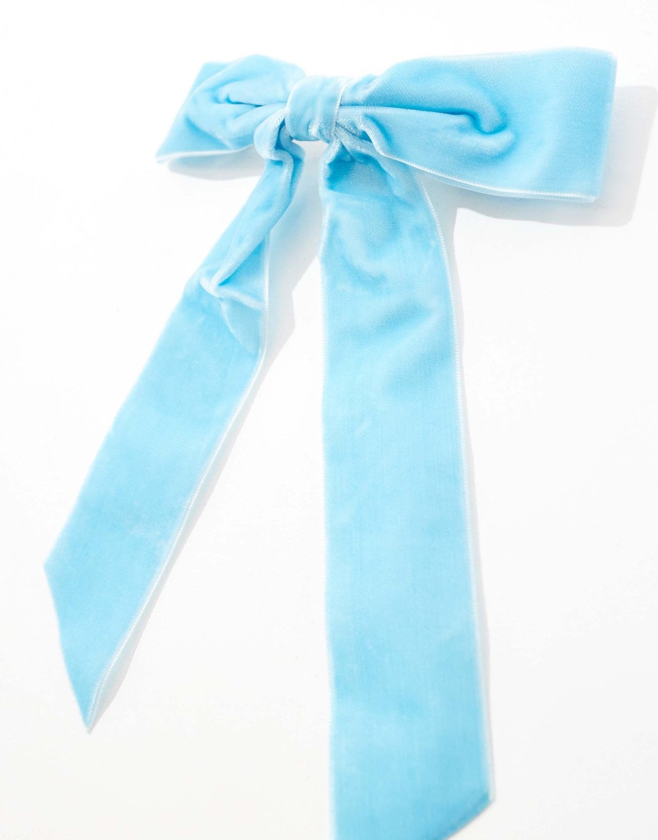 Easilocks x ASOS Exclusive Velvet Bow - Baby Blue - ASOS Sample Sale EU Store