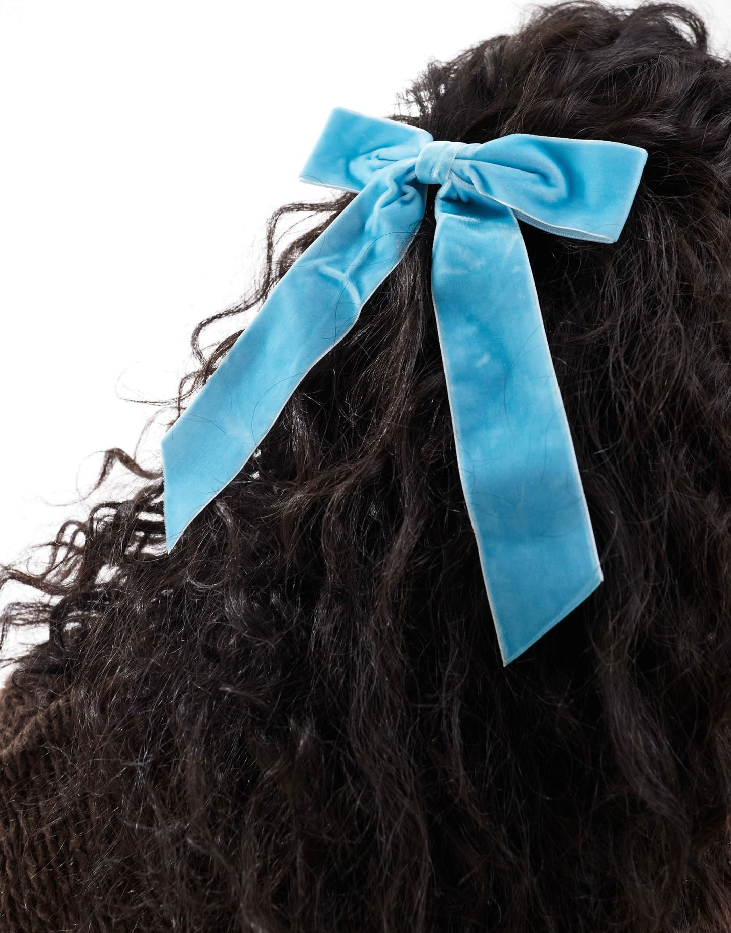 Easilocks x ASOS Exclusive Velvet Bow - Baby Blue - ASOS Sample Sale EU Store