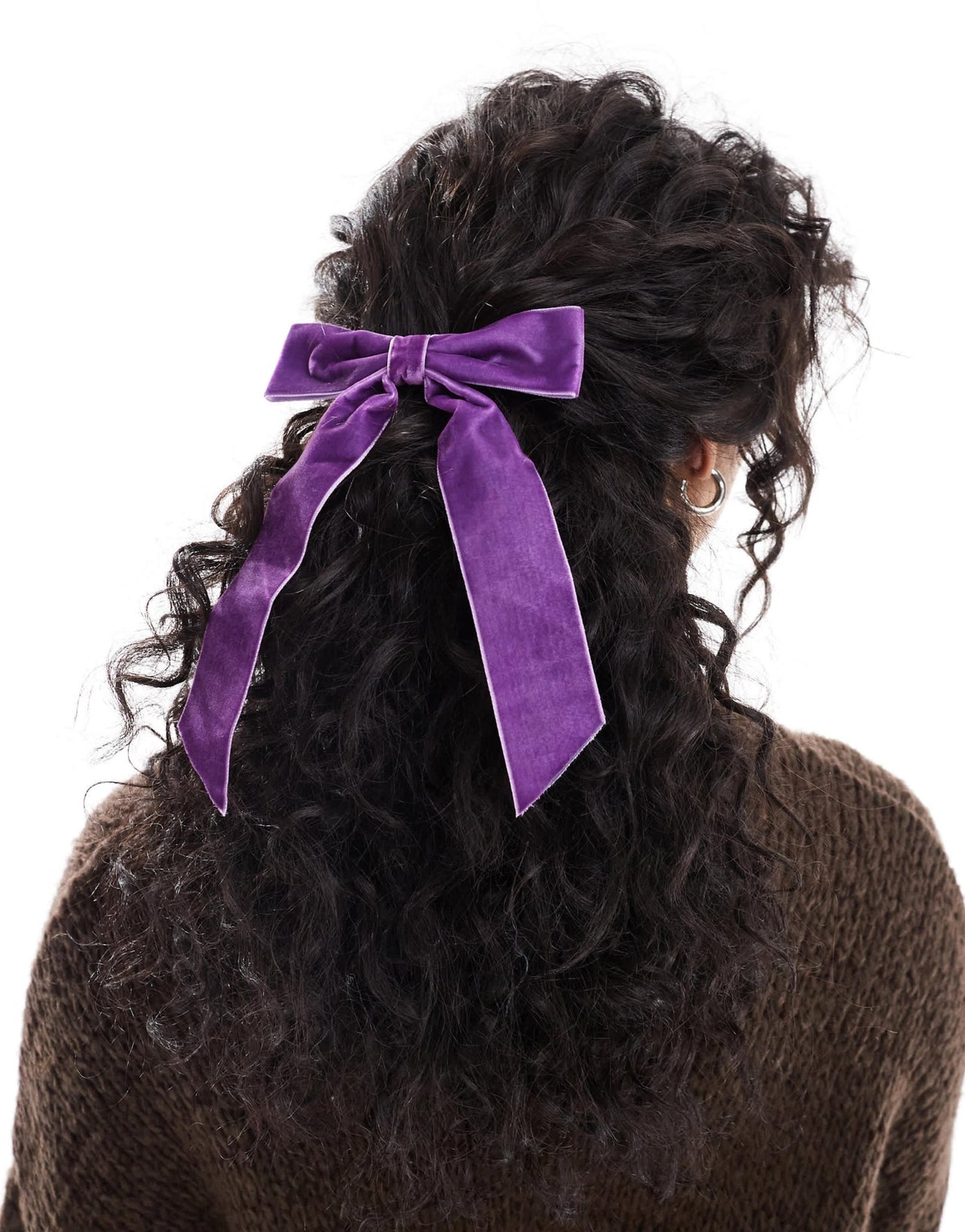 Easilocks x ASOS Exclusive Velvet Bow - Deep Purple - ASOS Sample Sale EU Store