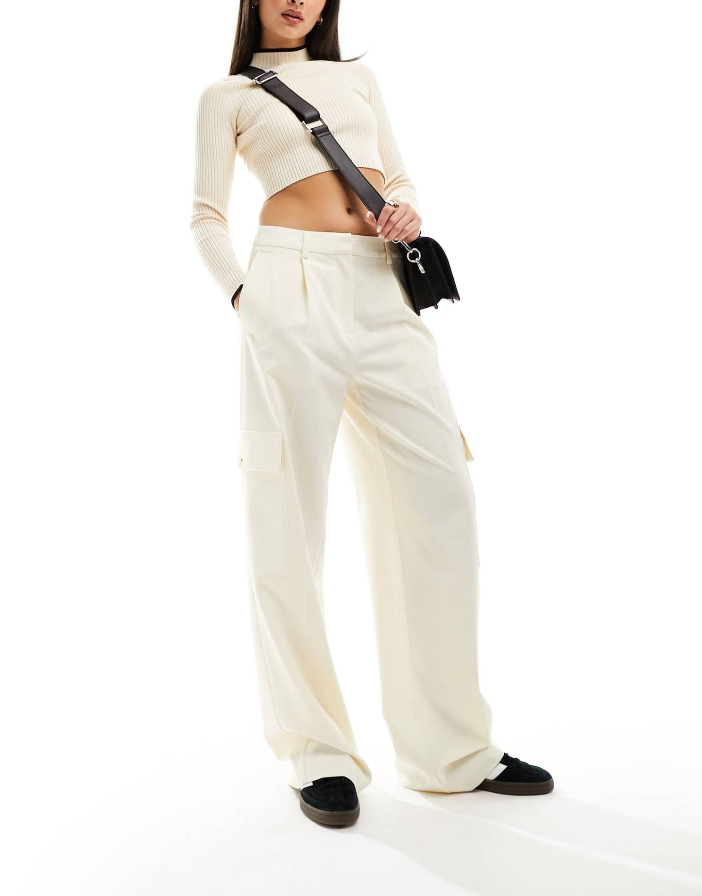 Edited tailored pocket trousers in cream - ASOS Sample Sale EU Store