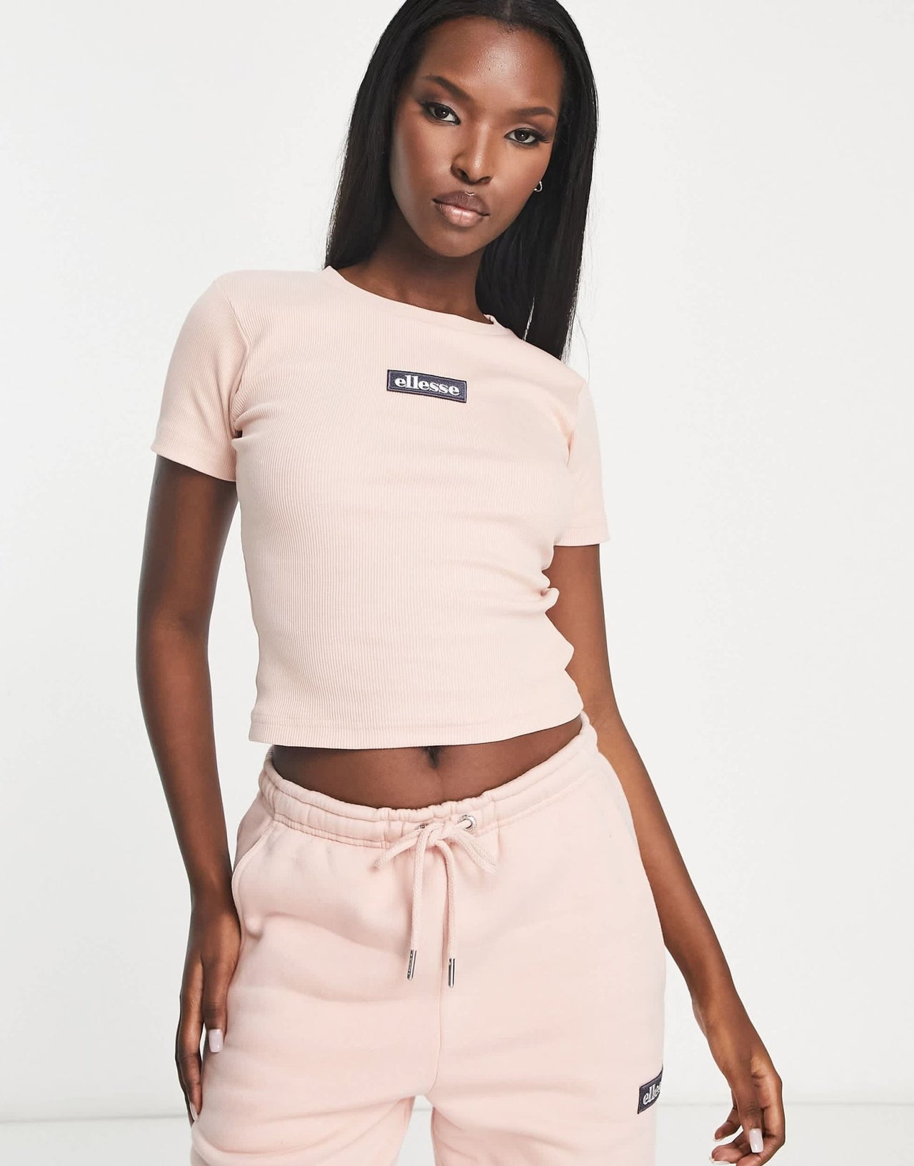 ellesse Landrea crop t-shirt in pink - ASOS Sample Sale EU Store