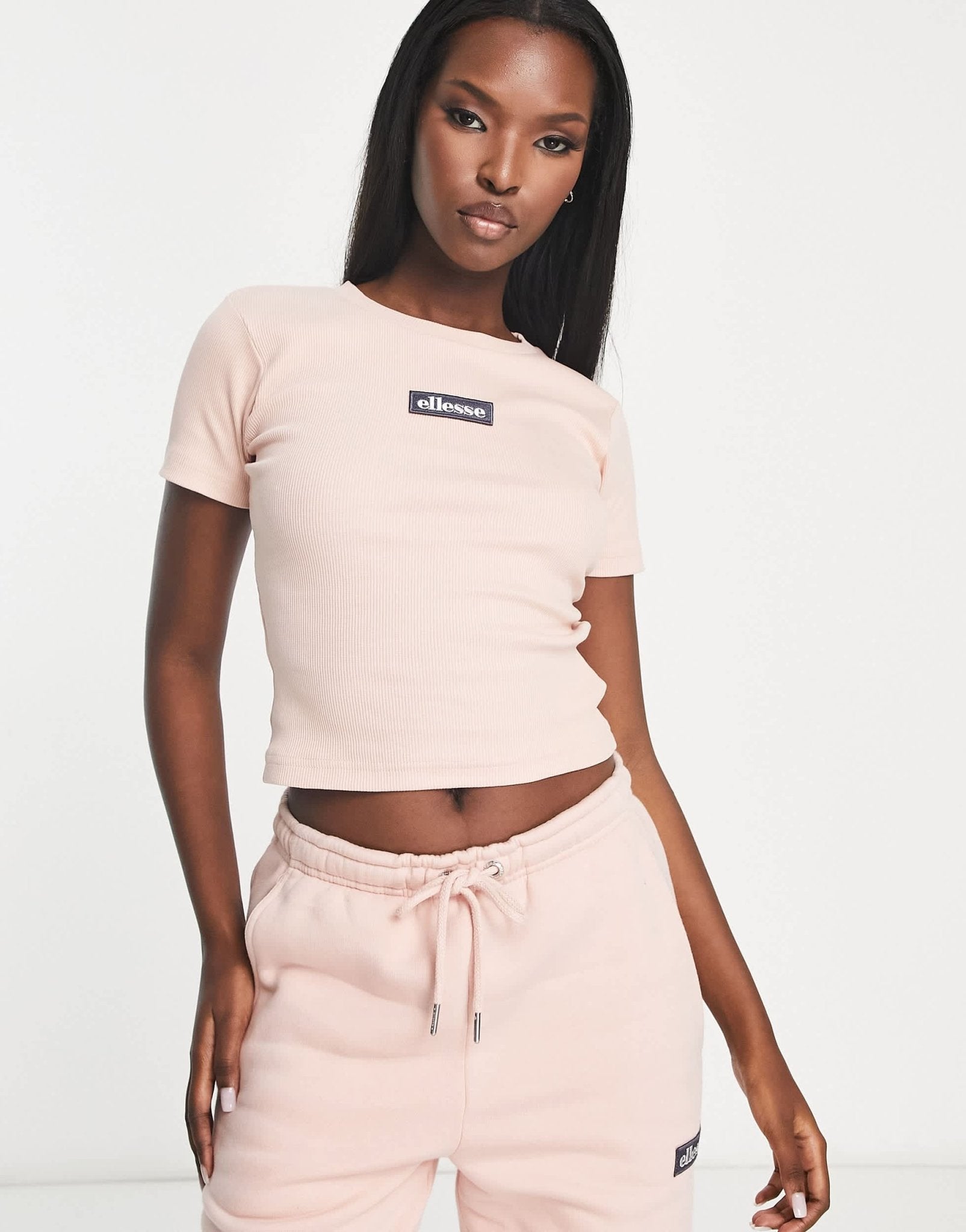 ellesse Landrea crop t-shirt in pink - ASOS Sample Sale EU Store