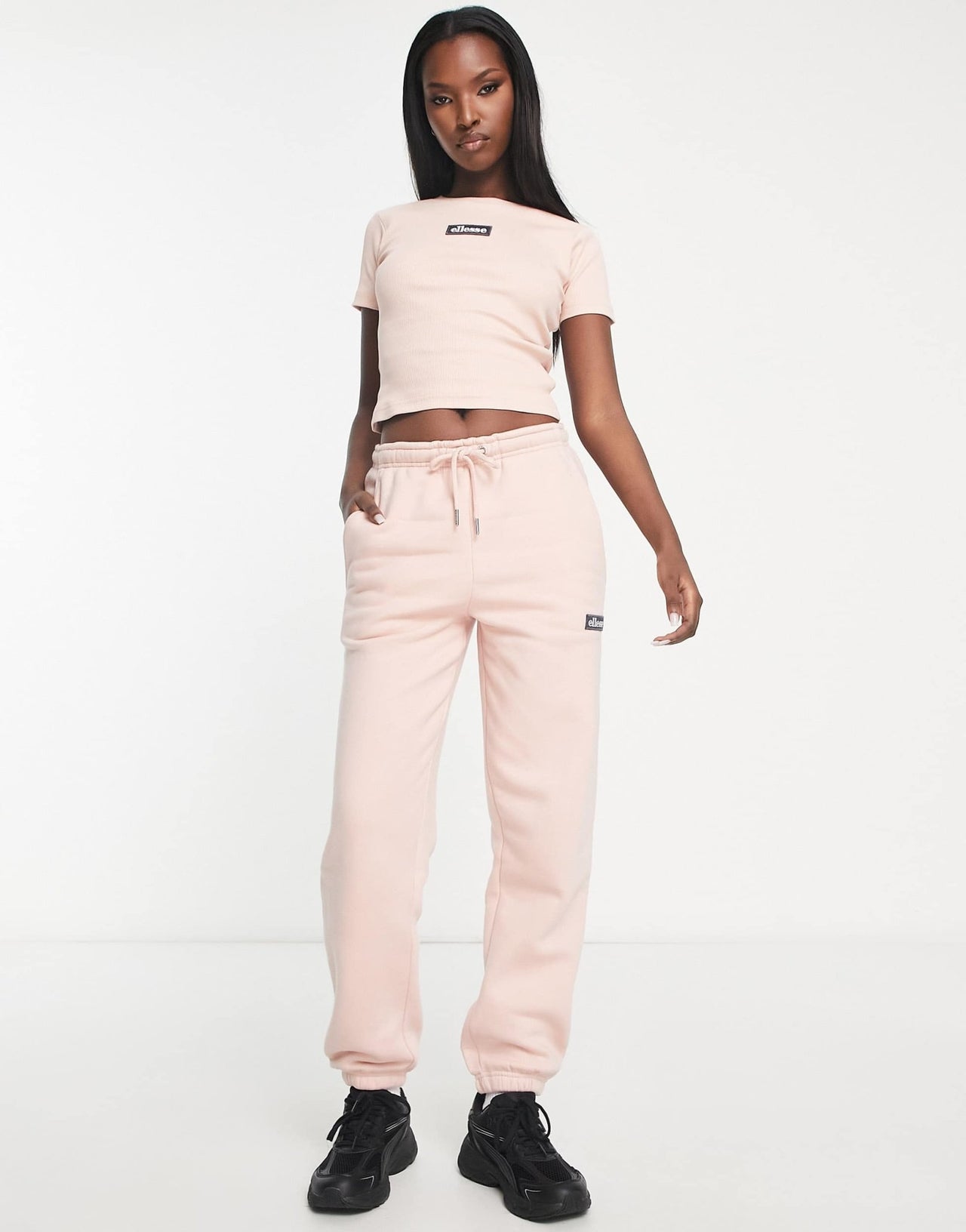 ellesse Landrea crop t-shirt in pink - ASOS Sample Sale EU Store