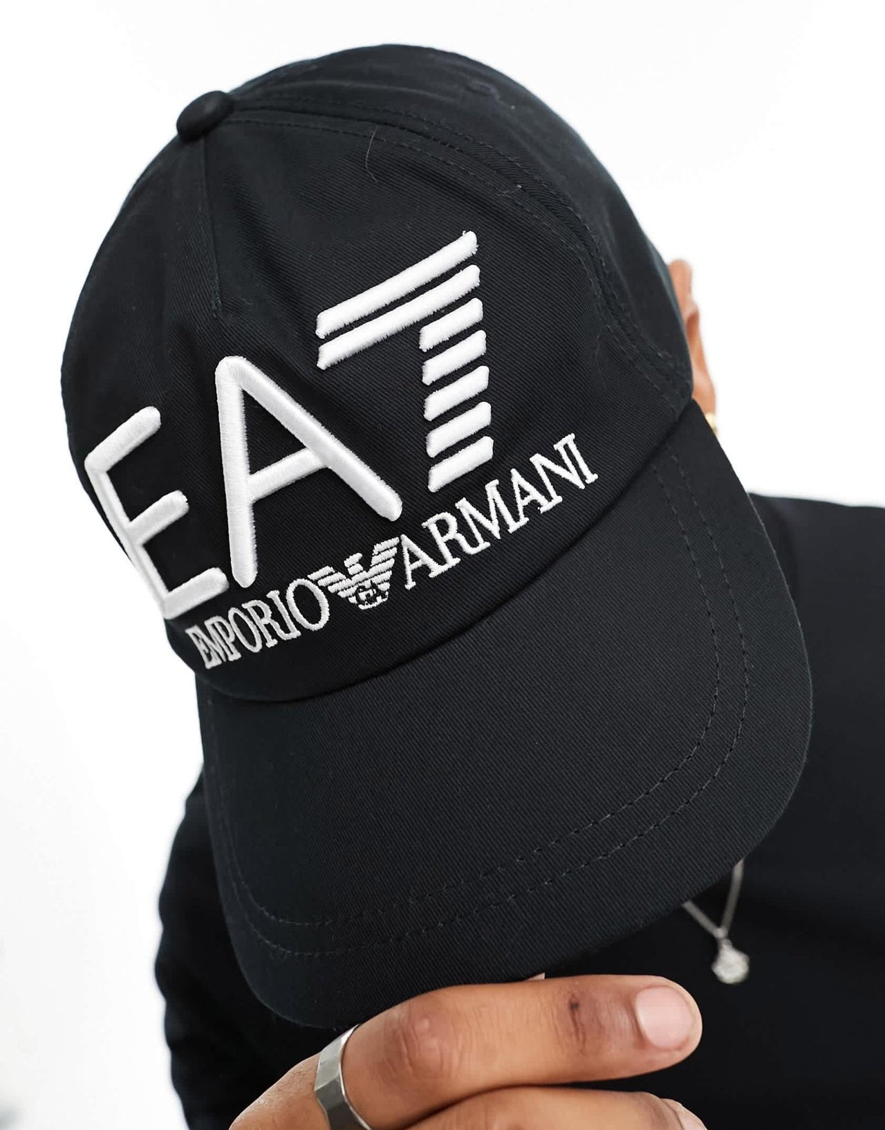 Emporio Armani EA7 logo cap in black - ASOS Sample Sale EU Store