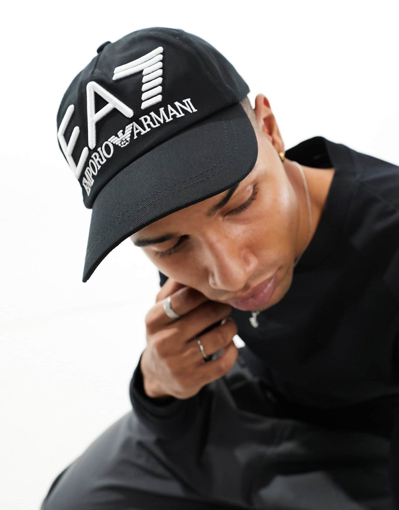 Emporio Armani EA7 logo cap in black - ASOS Sample Sale EU Store