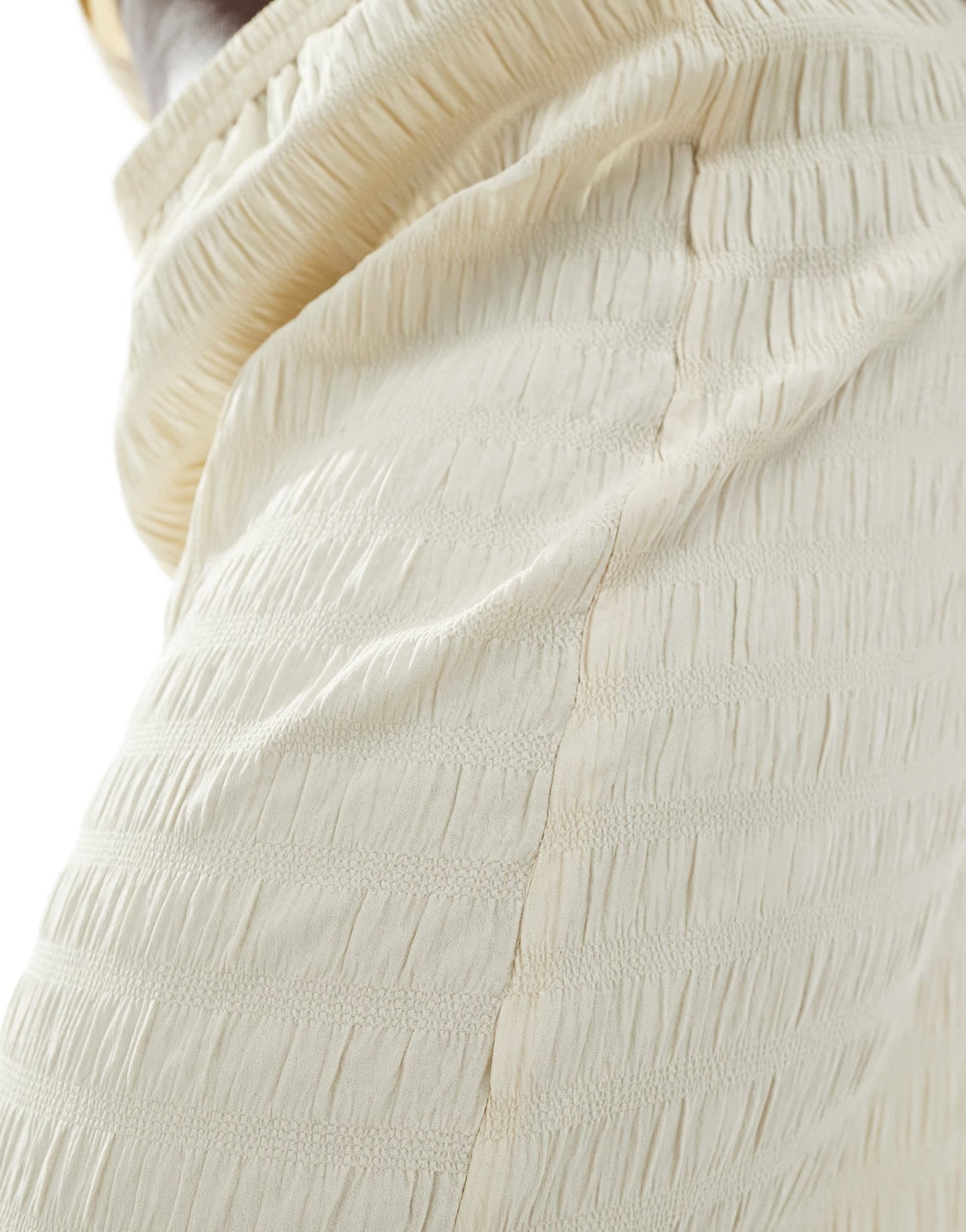 Esmee Curve Exclusive textured beach trouser co - ord in stone - ASOS Sample Sale EU Store