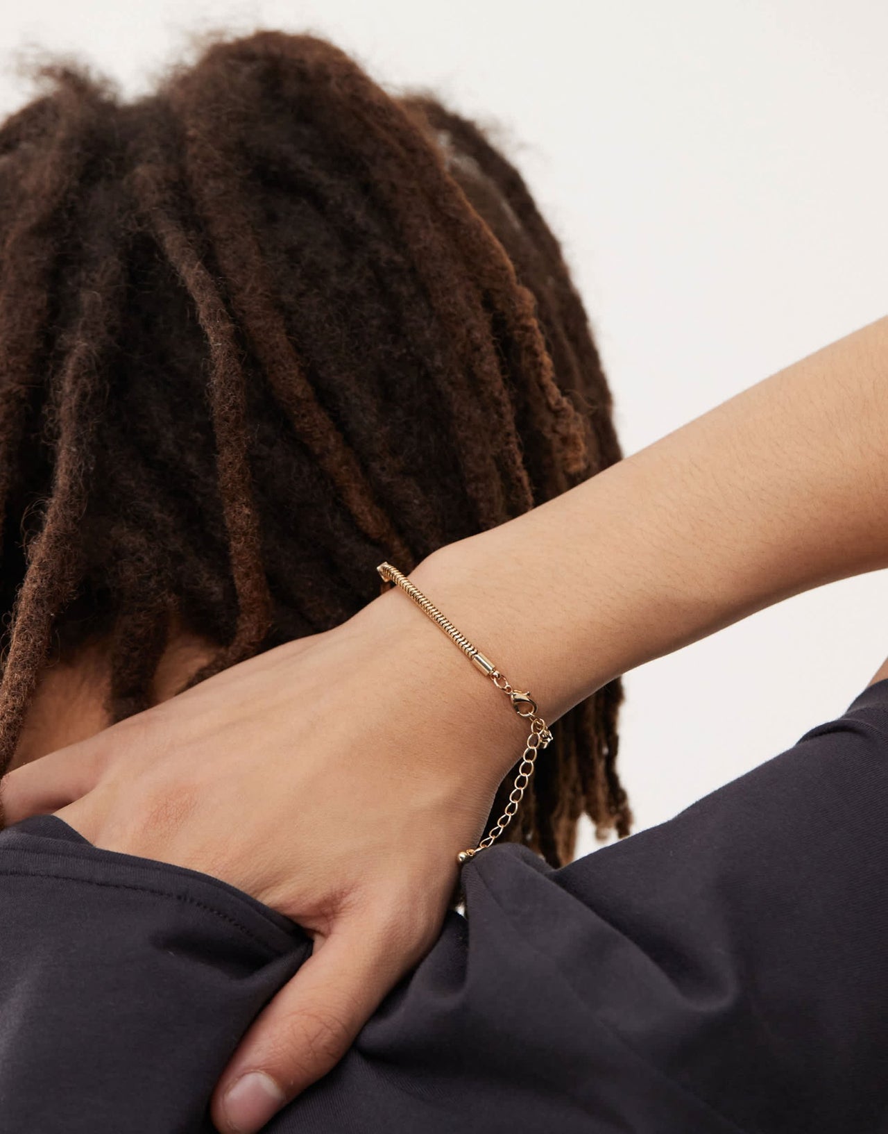 Faded Future curved ID bracelet in gold - ASOS Sample Sale EU Store