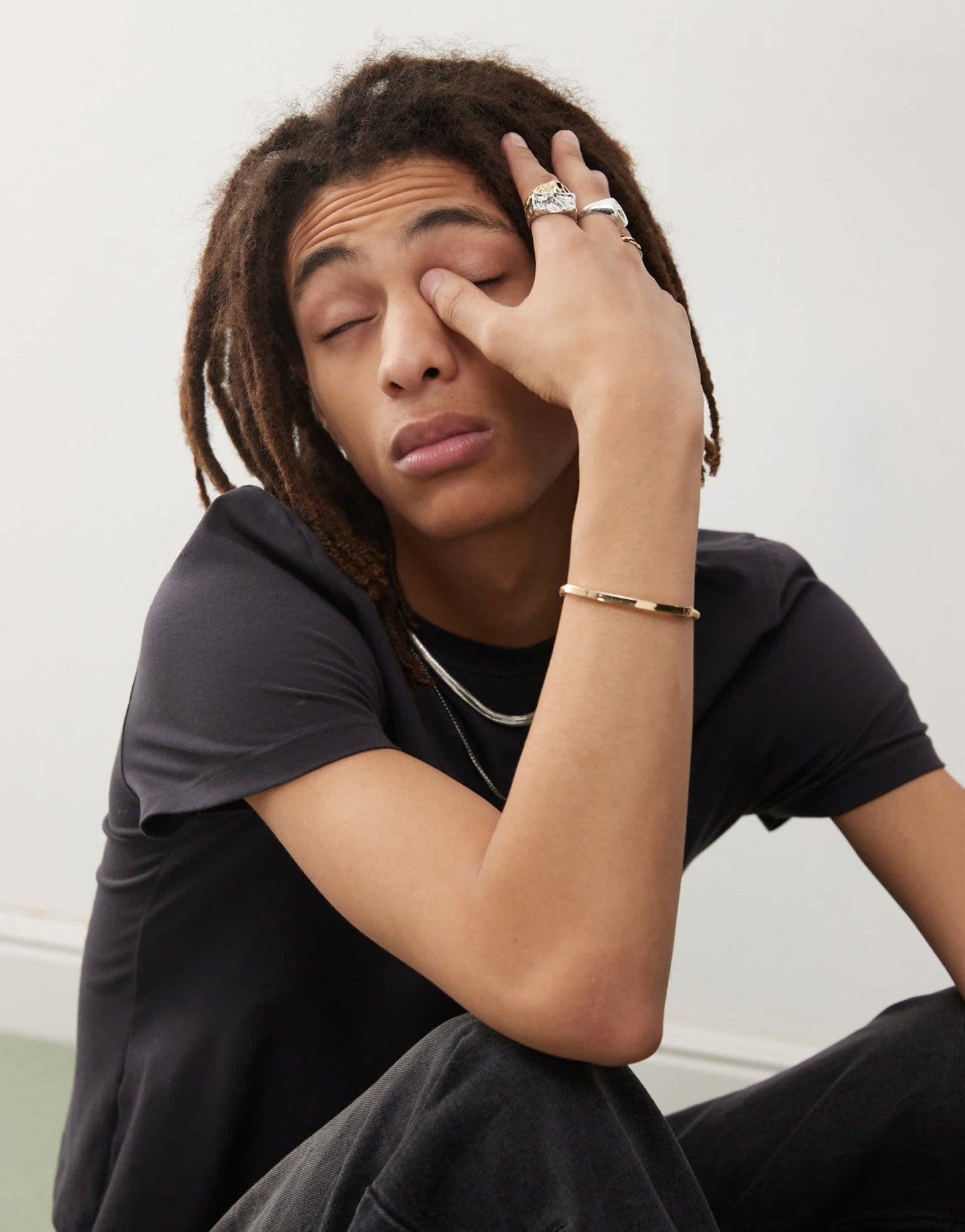 Faded Future curved ID bracelet in gold - ASOS Sample Sale EU Store