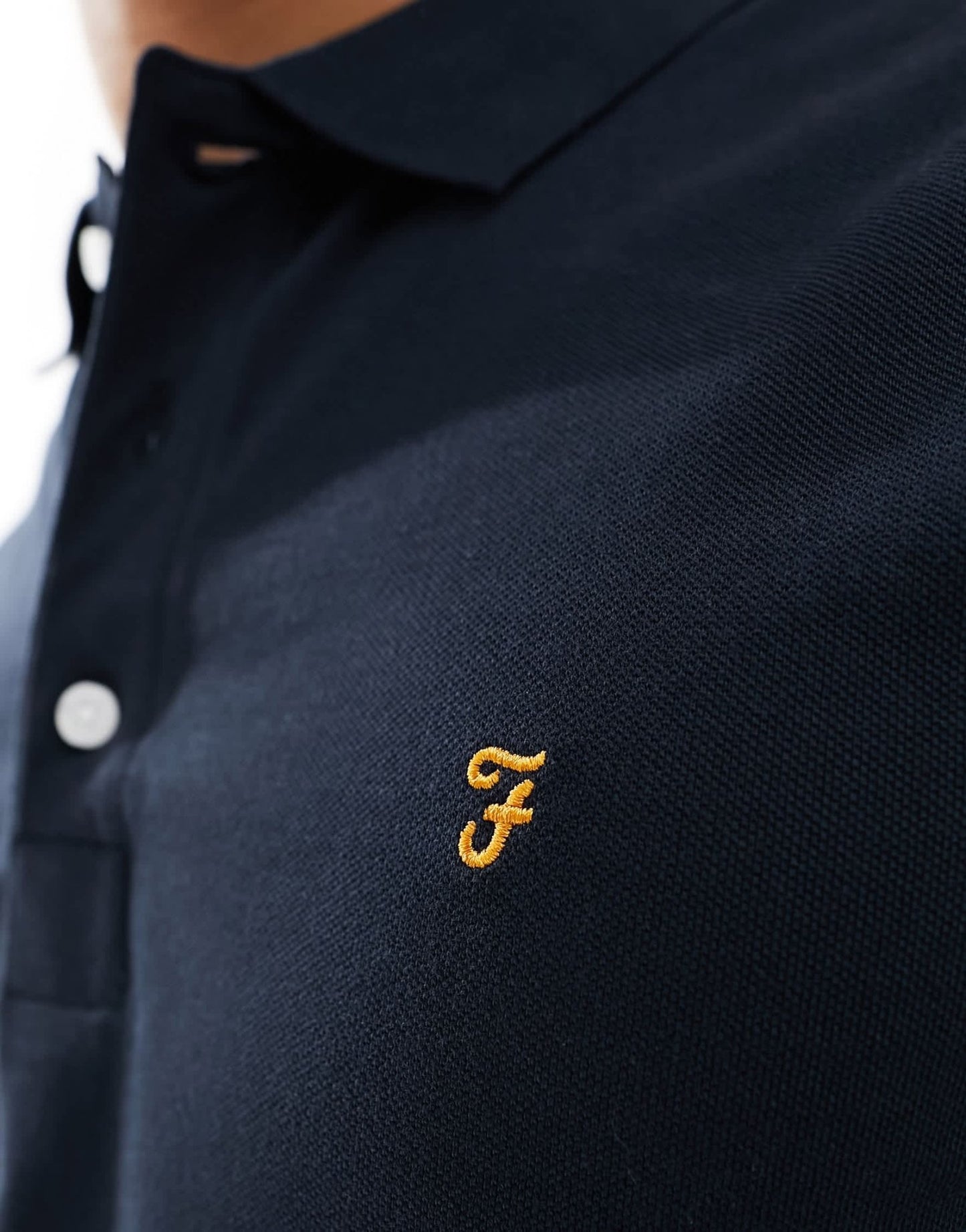 Farah Blanes short sleeve polo shirt in navy - ASOS Sample Sale EU Store