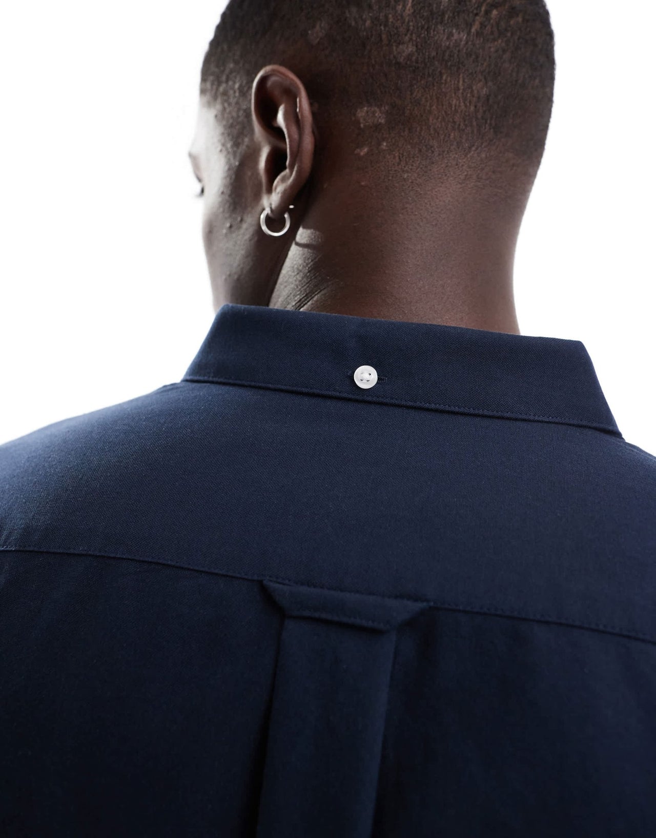 Farah Brewer slim fit oxford longsleeve shirt in navy - ASOS Sample Sale EU Store