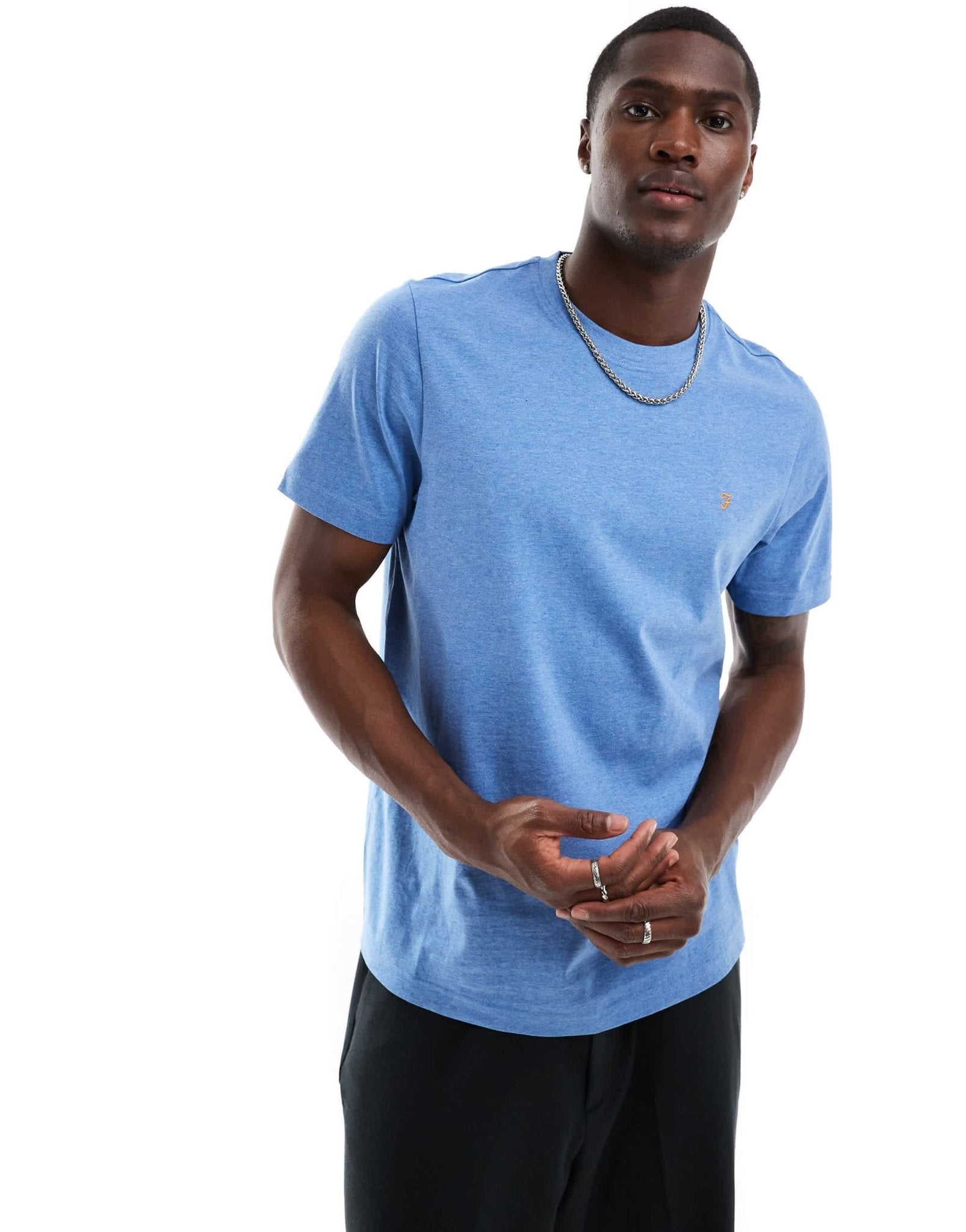 Farah danny short sleeve t-shirt in blue - ASOS Sample Sale EU Store