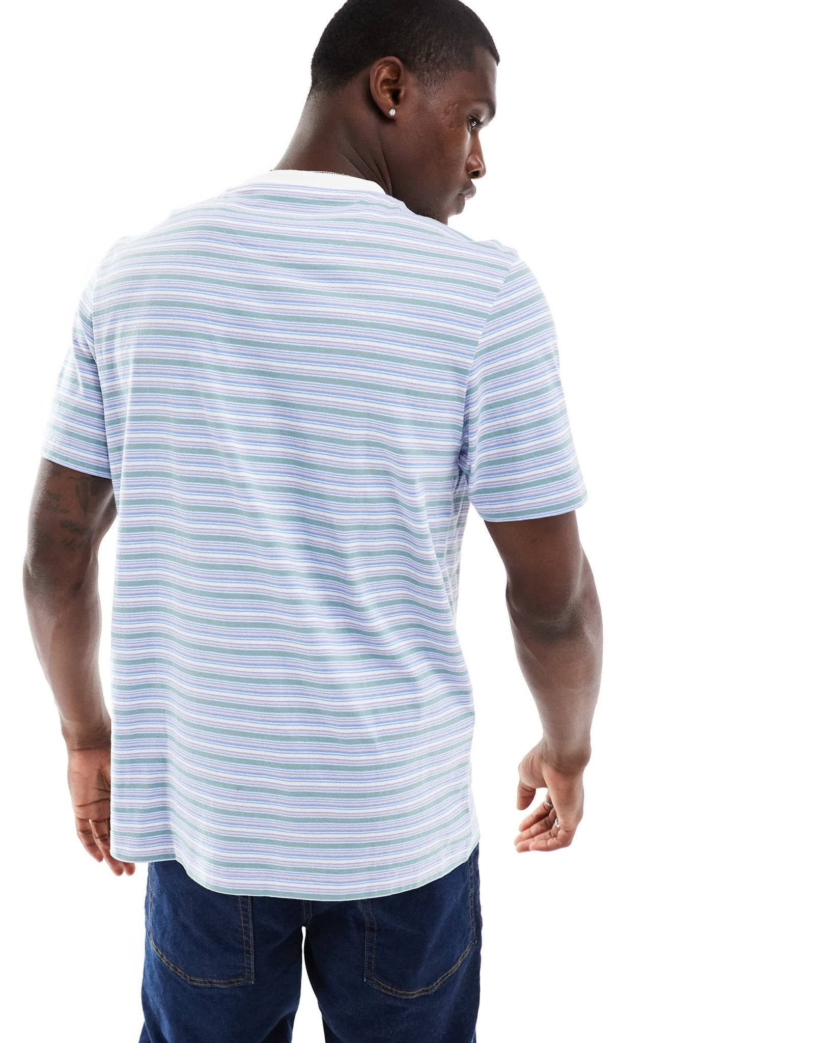 Farah danny stripe short sleeve t-shirt in multi - ASOS Sample Sale EU Store
