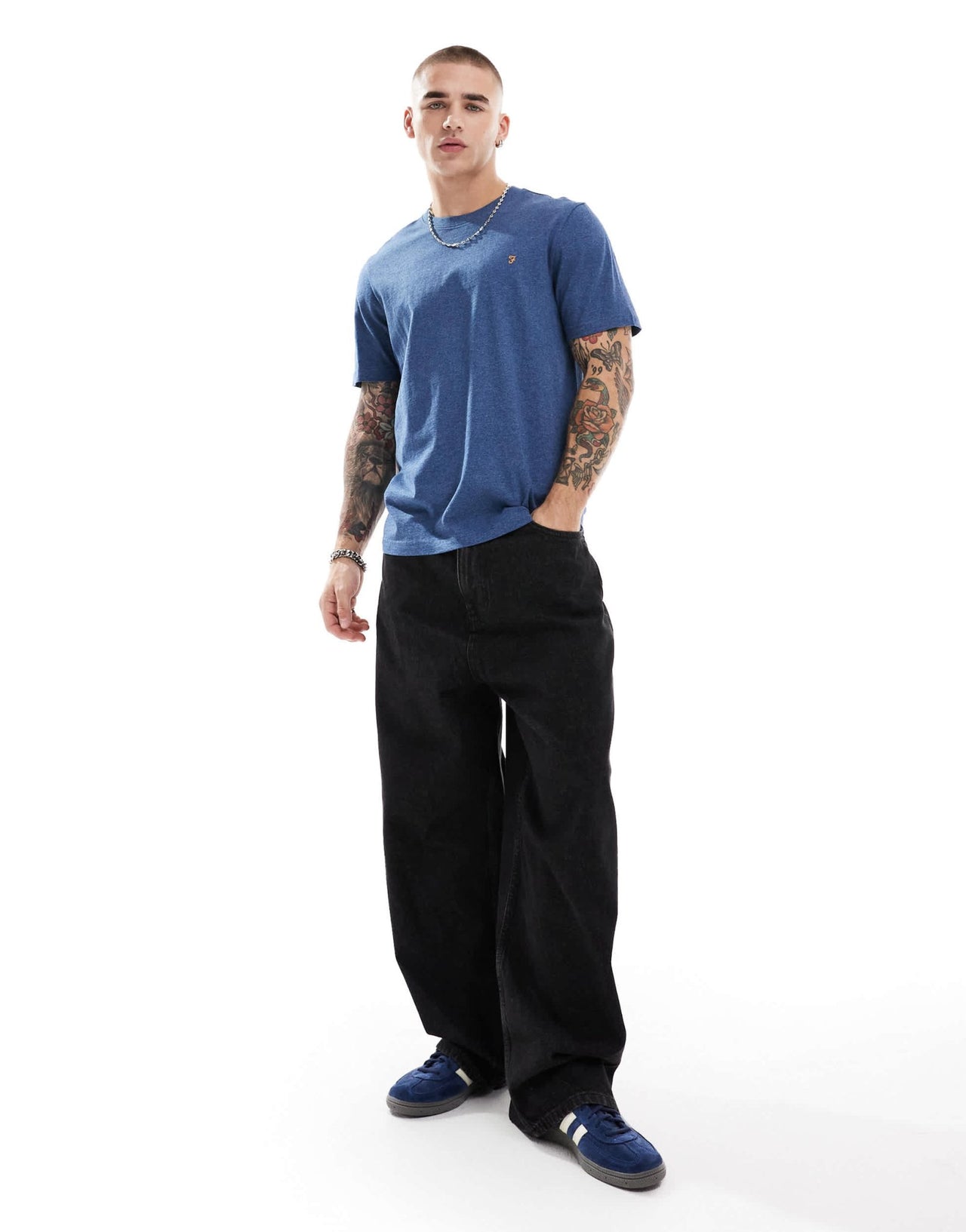 Farah danny t-shirt in blue - ASOS Sample Sale EU Store