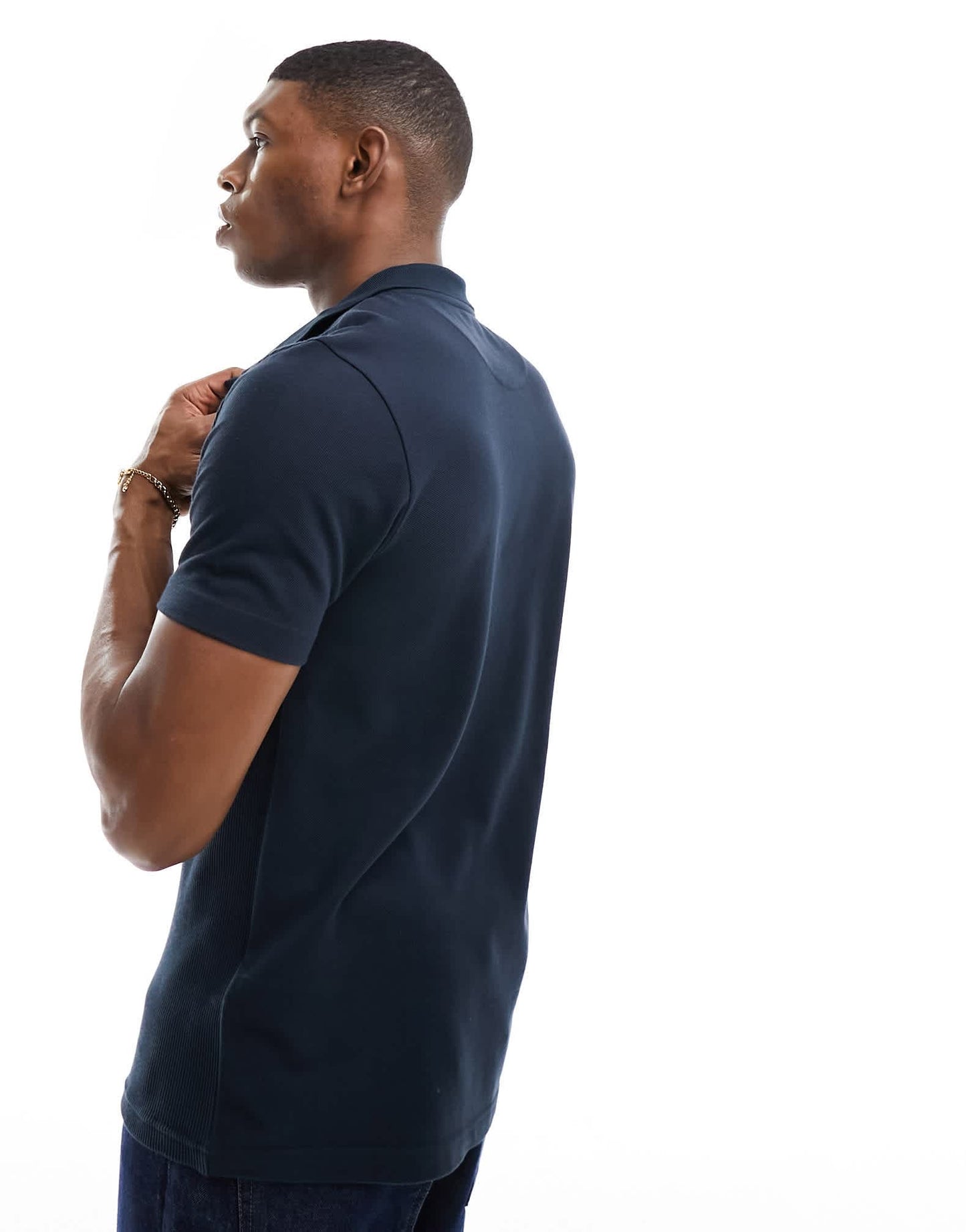 Farah foster waffle polo in navy - ASOS Sample Sale EU Store