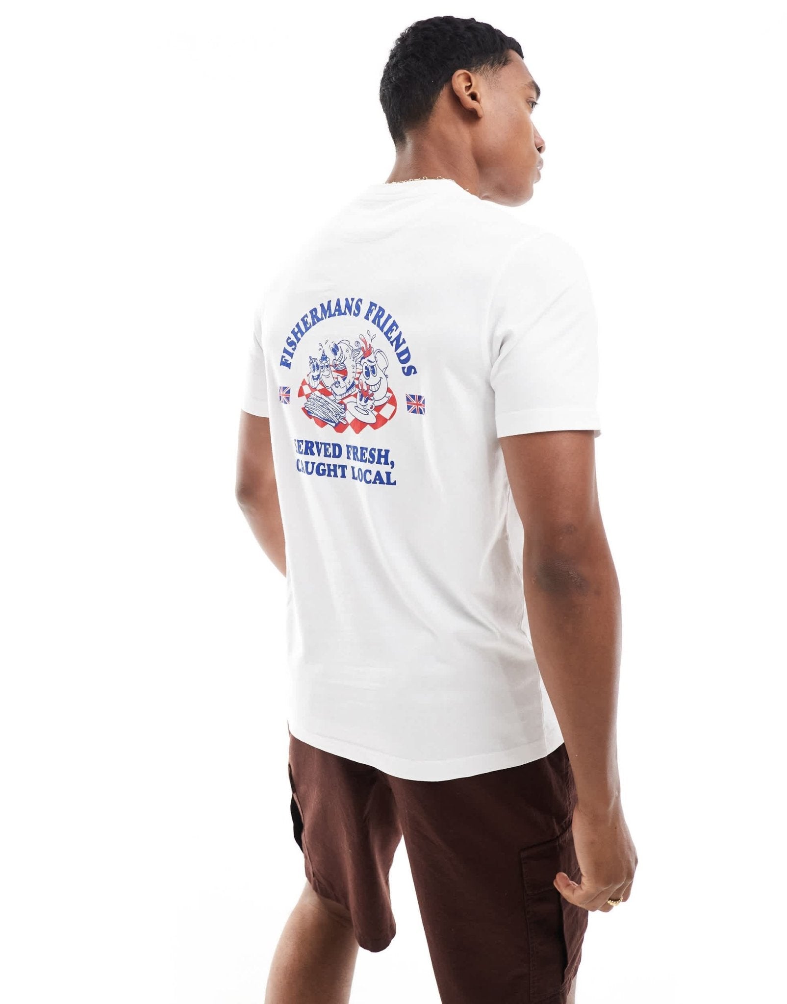 Farah graphic back t-shirt in white - ASOS Sample Sale EU Store