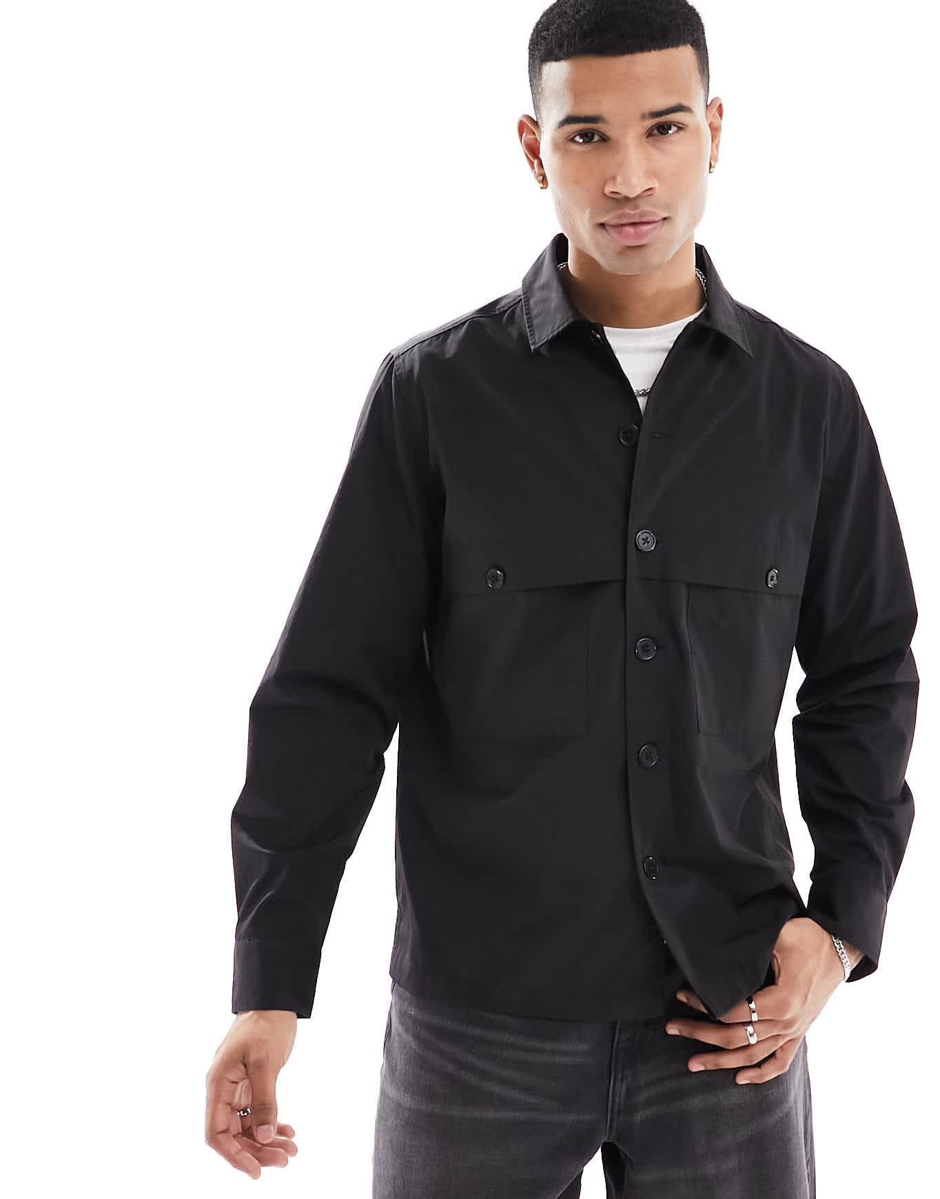 Farah lamont shacket in black - ASOS Sample Sale EU Store