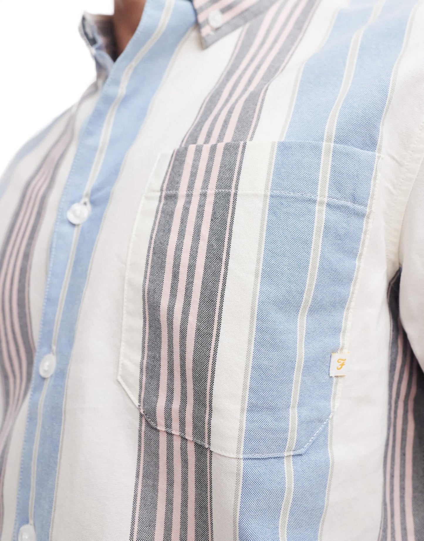 Farah large stripe long sleeve shirt in multi - ASOS Sample Sale EU Store