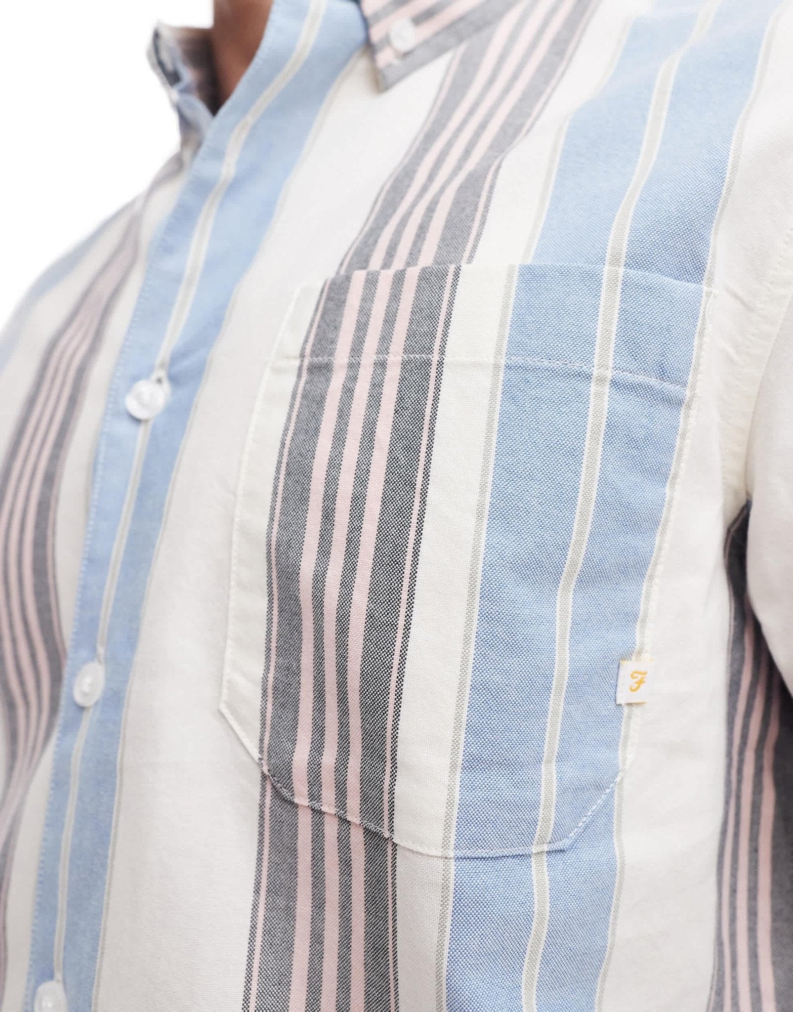 Farah large stripe long sleeve shirt in multi - ASOS Sample Sale EU Store