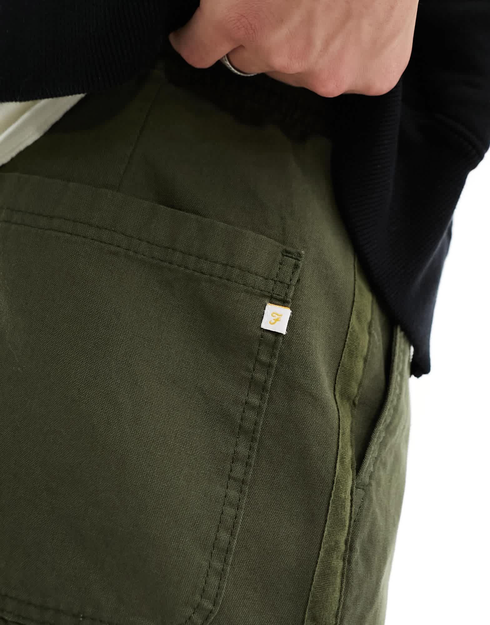 Farah mayhew canvas shorts in khaki - ASOS Sample Sale EU Store