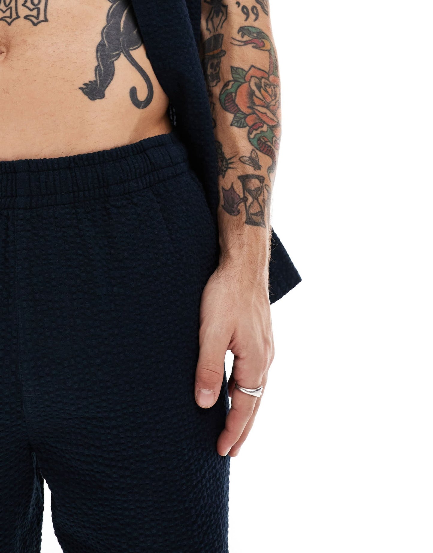 Farah redwald co - ord seersucker shorts in navy - ASOS Sample Sale EU Store