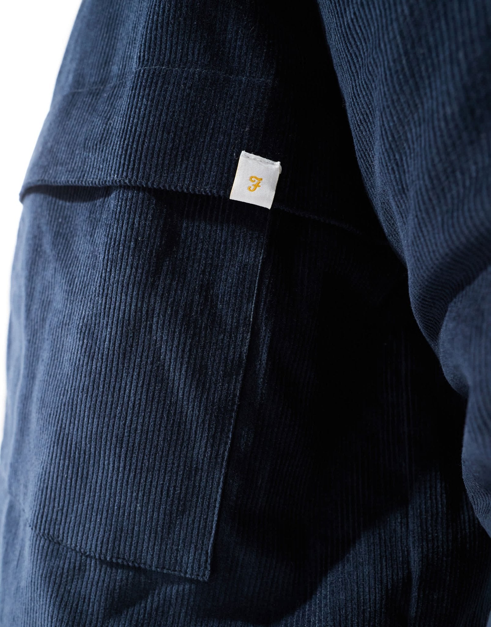 Farah schultz cord overshirt in navy with quilted lining - ASOS Sample Sale EU Store
