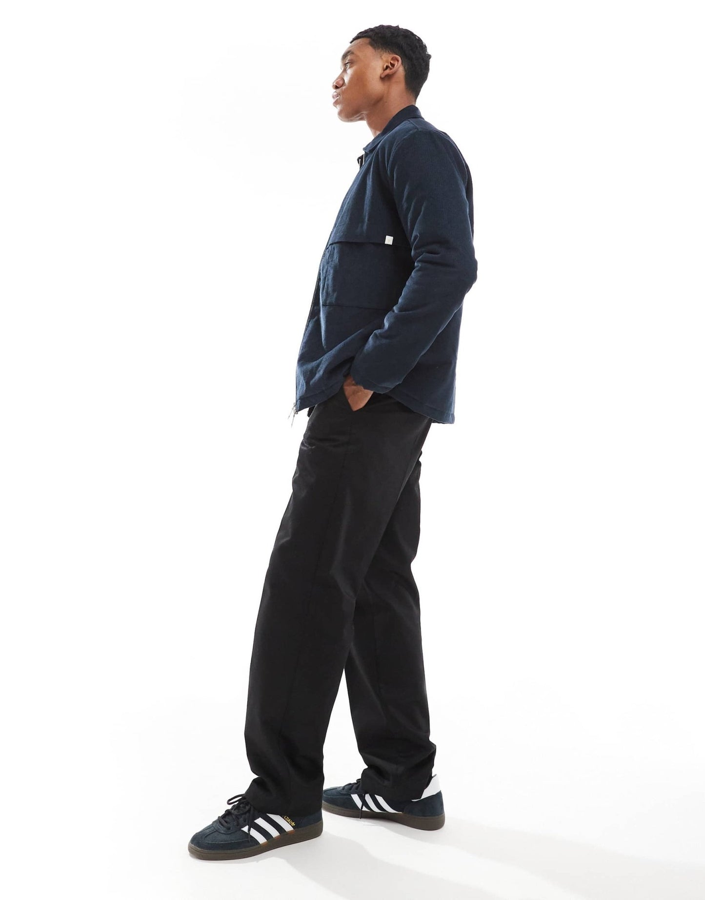 Farah schultz cord overshirt in navy with quilted lining - ASOS Sample Sale EU Store
