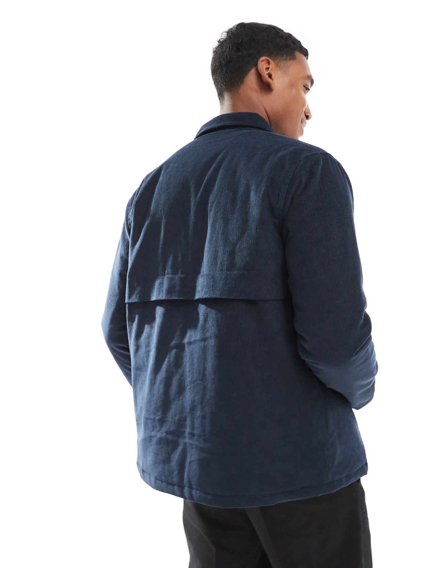 Farah schultz cord overshirt in navy with quilted lining - ASOS Sample Sale EU Store