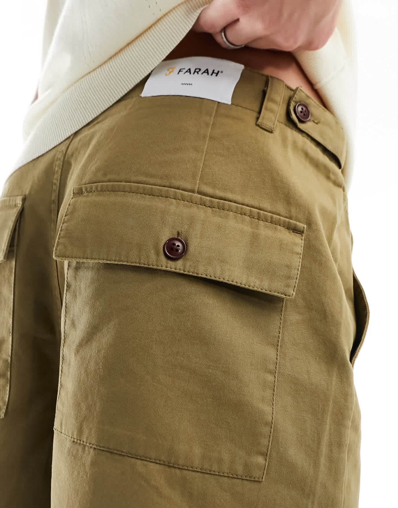 Farah sepel fatigue shorts in beige - ASOS Sample Sale EU Store