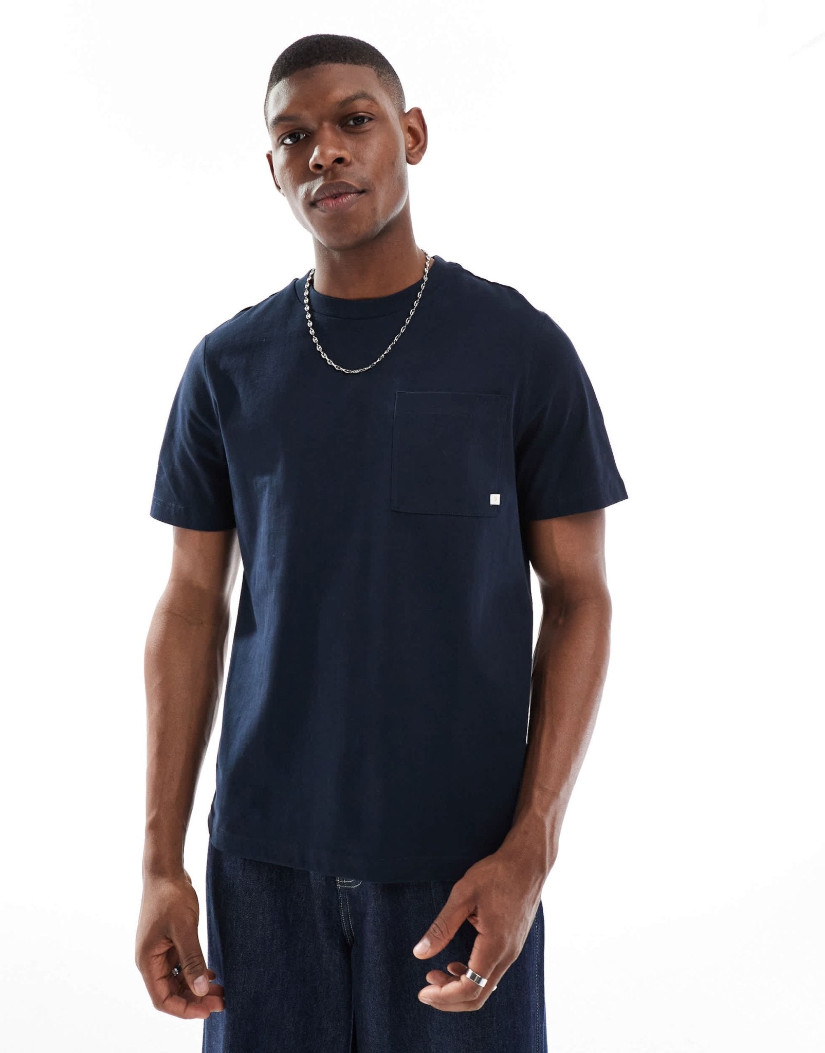Farah stacy pocket t-shirt in navy - ASOS Sample Sale EU Store