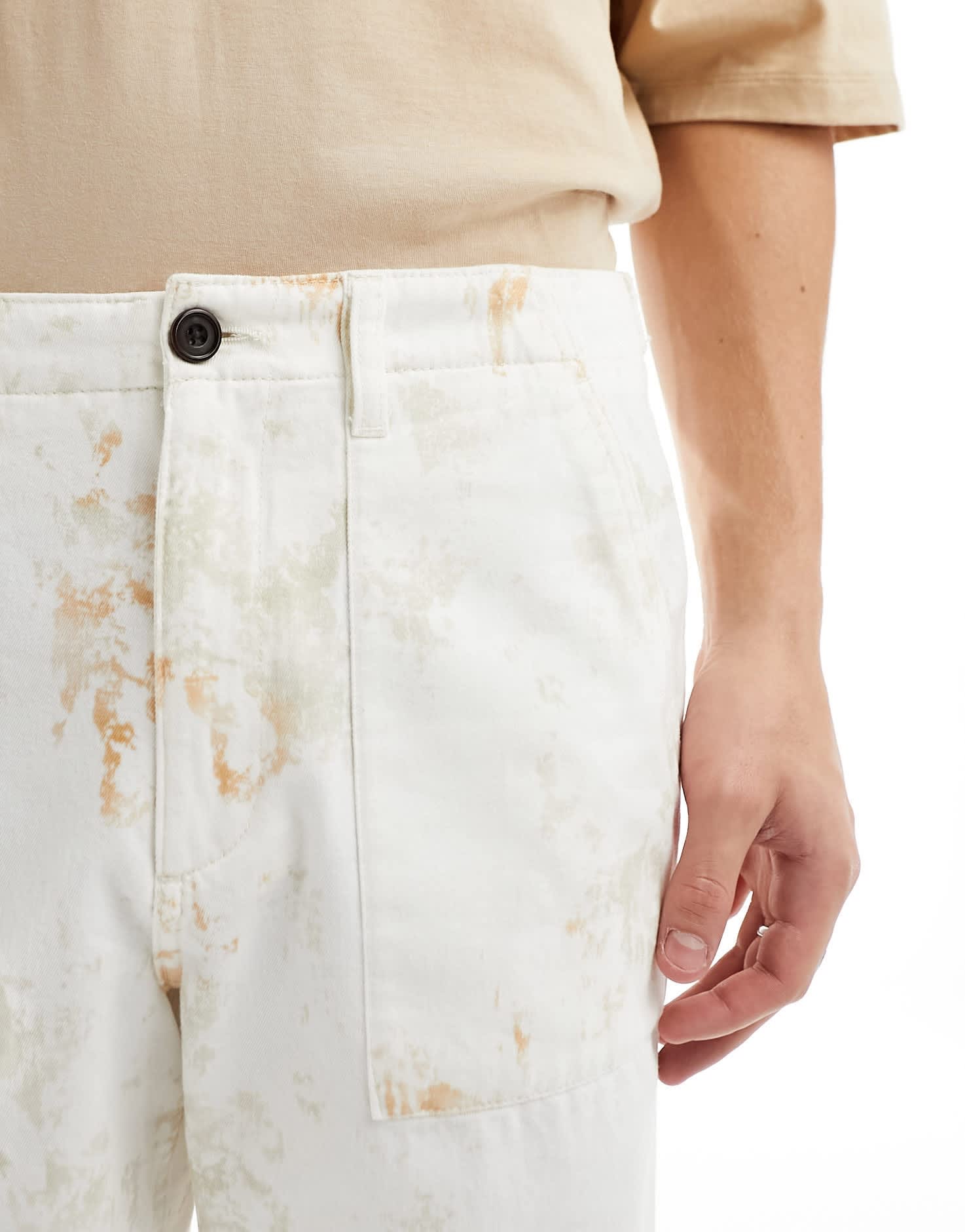 Farah tie dye shorts in cream - ASOS Sample Sale EU Store