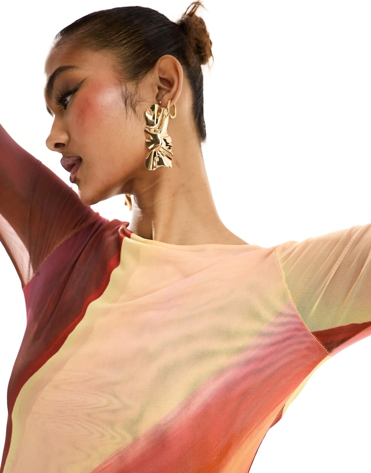 Farai London Aphrodite mesh maxi dress in red and cream flower - ASOS Sample Sale EU Store