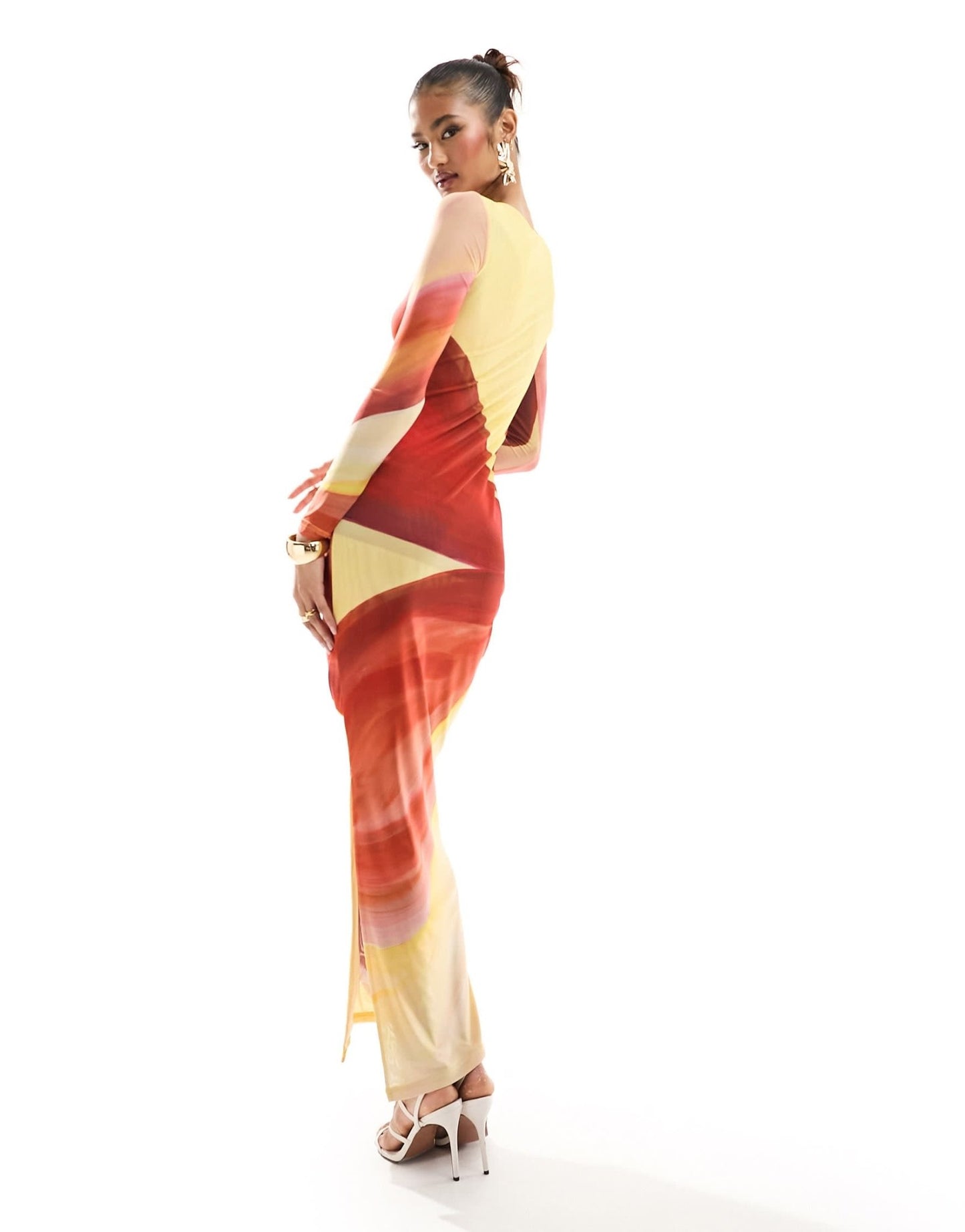 Farai London Aphrodite mesh maxi dress in red and cream flower - ASOS Sample Sale EU Store