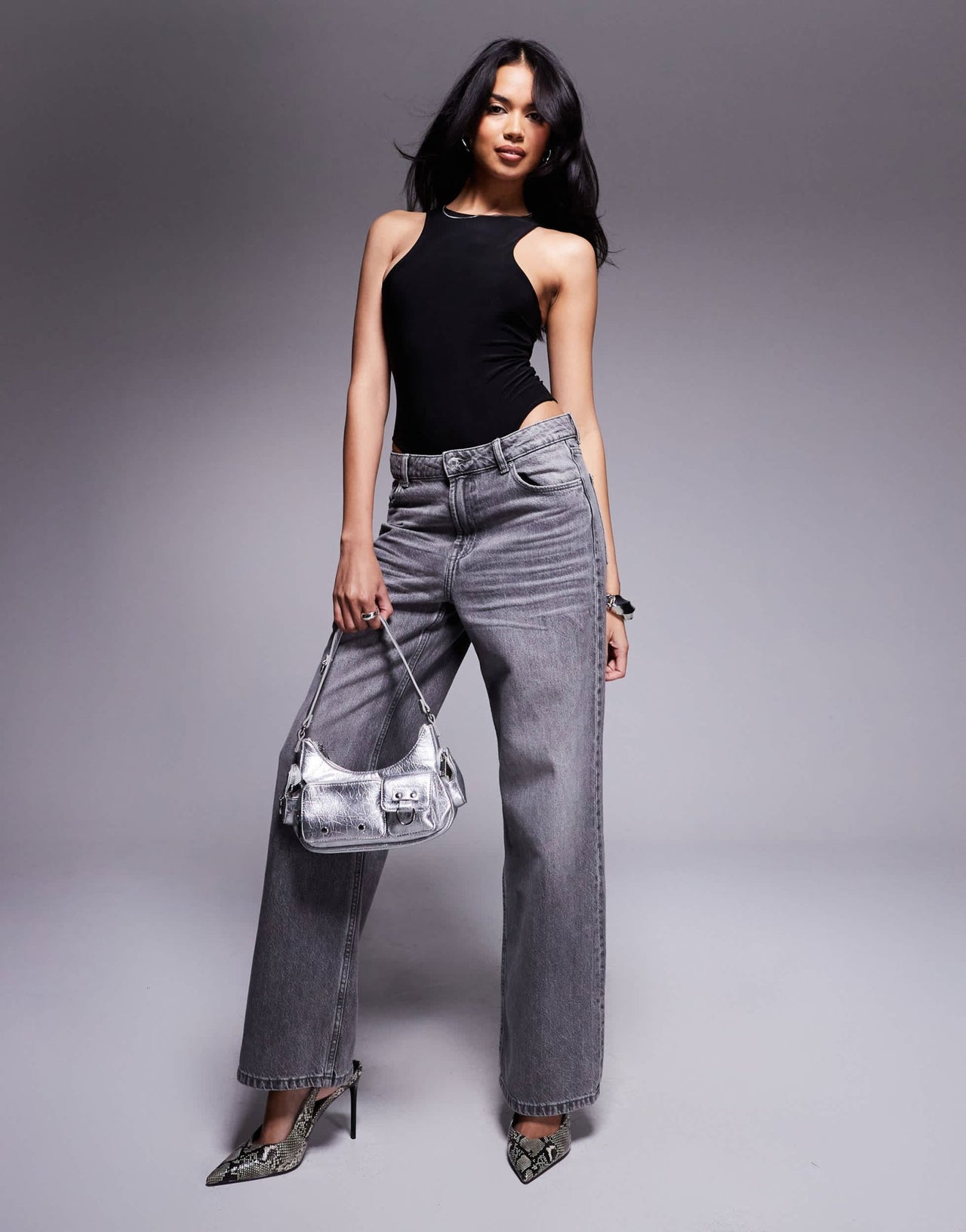 Fashionkilla exclusive slinky double sculpted racerneck body in black - ASOS Sample Sale EU Store