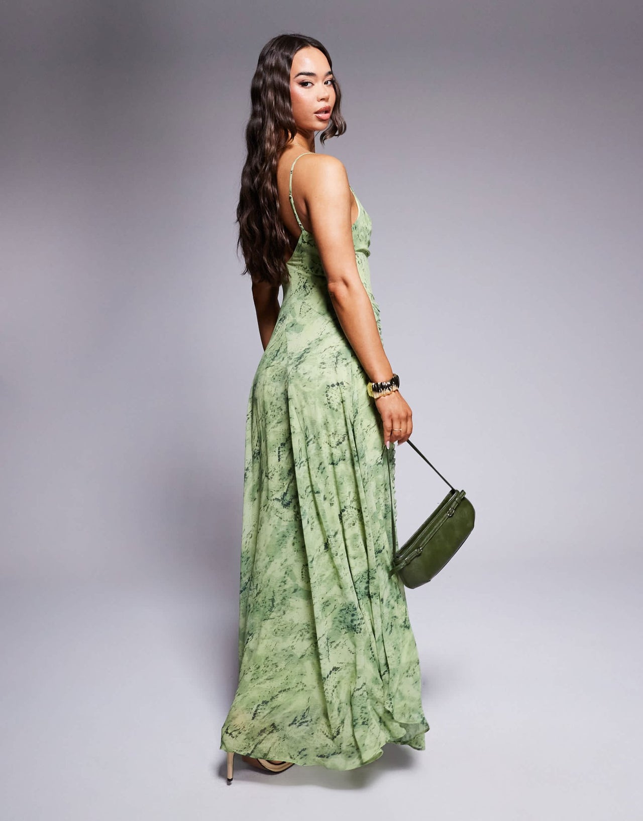 Forever New drape maxi dress in green snake print - ASOS Sample Sale EU Store