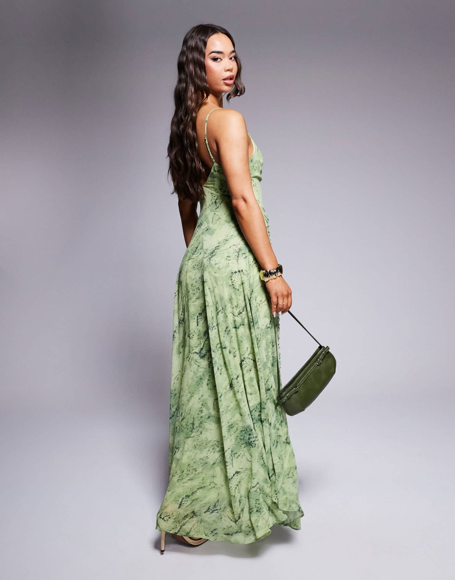 Forever New drape maxi dress in green snake print - ASOS Sample Sale EU Store