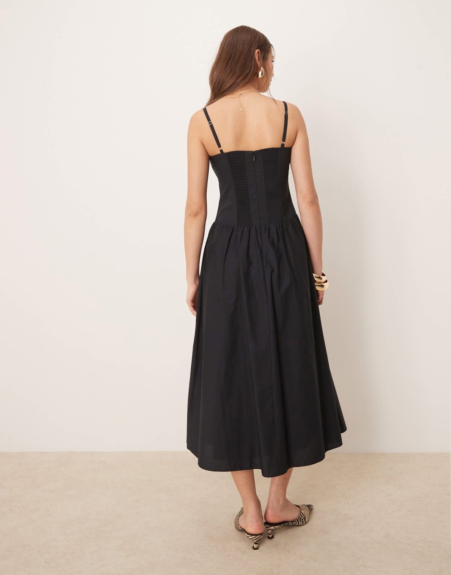 Forever New drop hem midaxi dress in black - ASOS Sample Sale EU Store