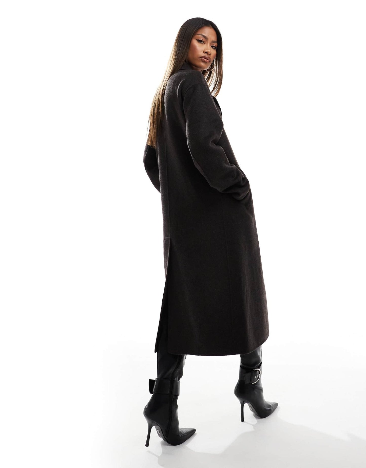 Forever New formal coat in deep brown - ASOS Sample Sale EU Store