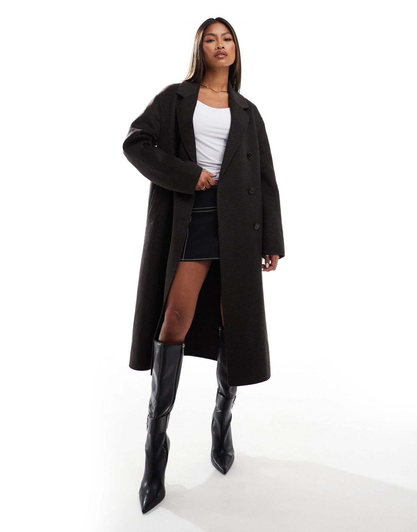 Forever New formal coat in deep brown - ASOS Sample Sale EU Store